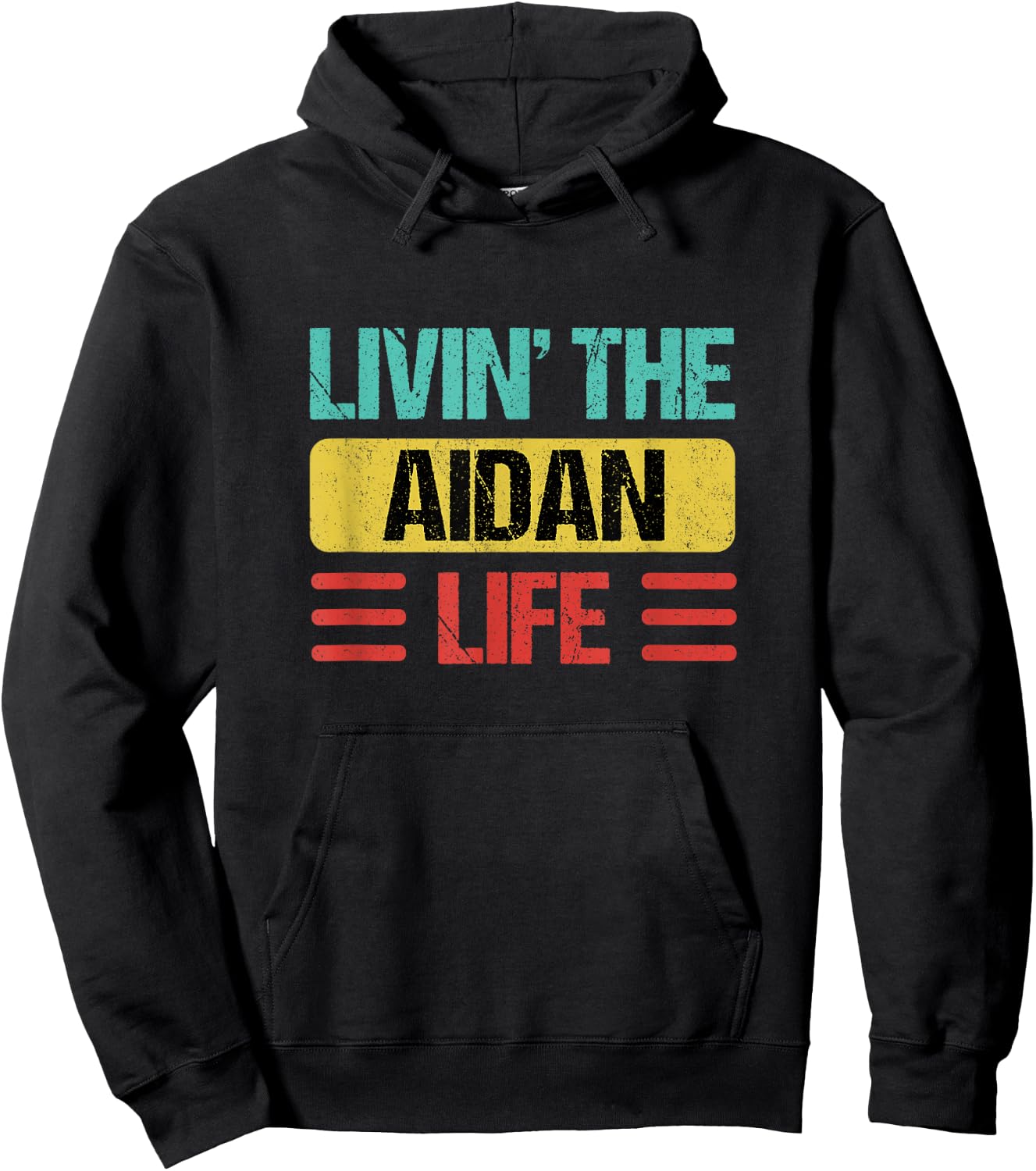 Aidan Name Hoodie - Hoodie | Black