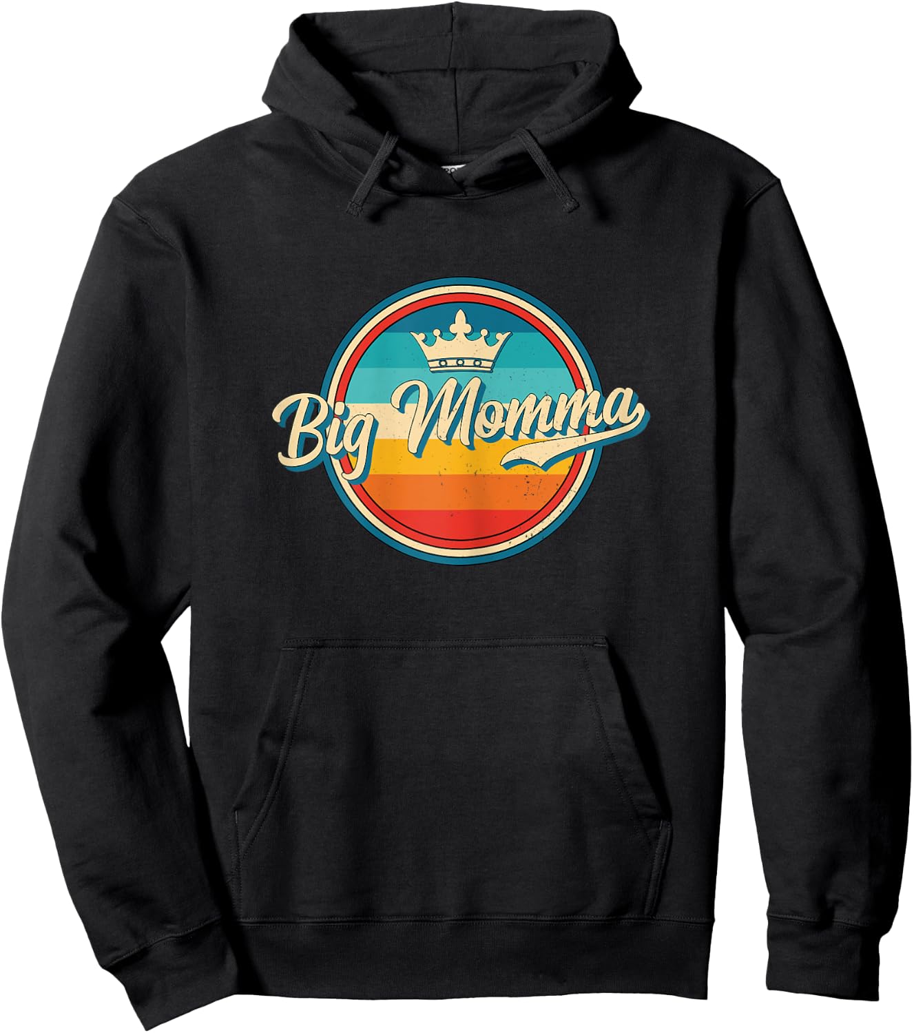 Big Momma Retro Name Funny Vintage Style Mother Mama Hoodie - Hoodie | Black
