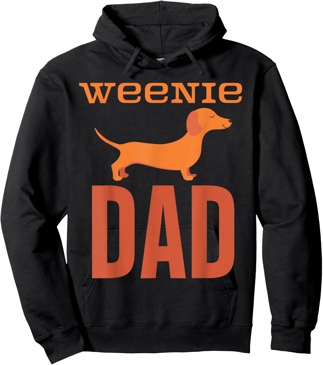 Weenie Dad Dachshund Doxen Wiener Dog Badger Funny Doxie Hoodie - Hoodie | Black