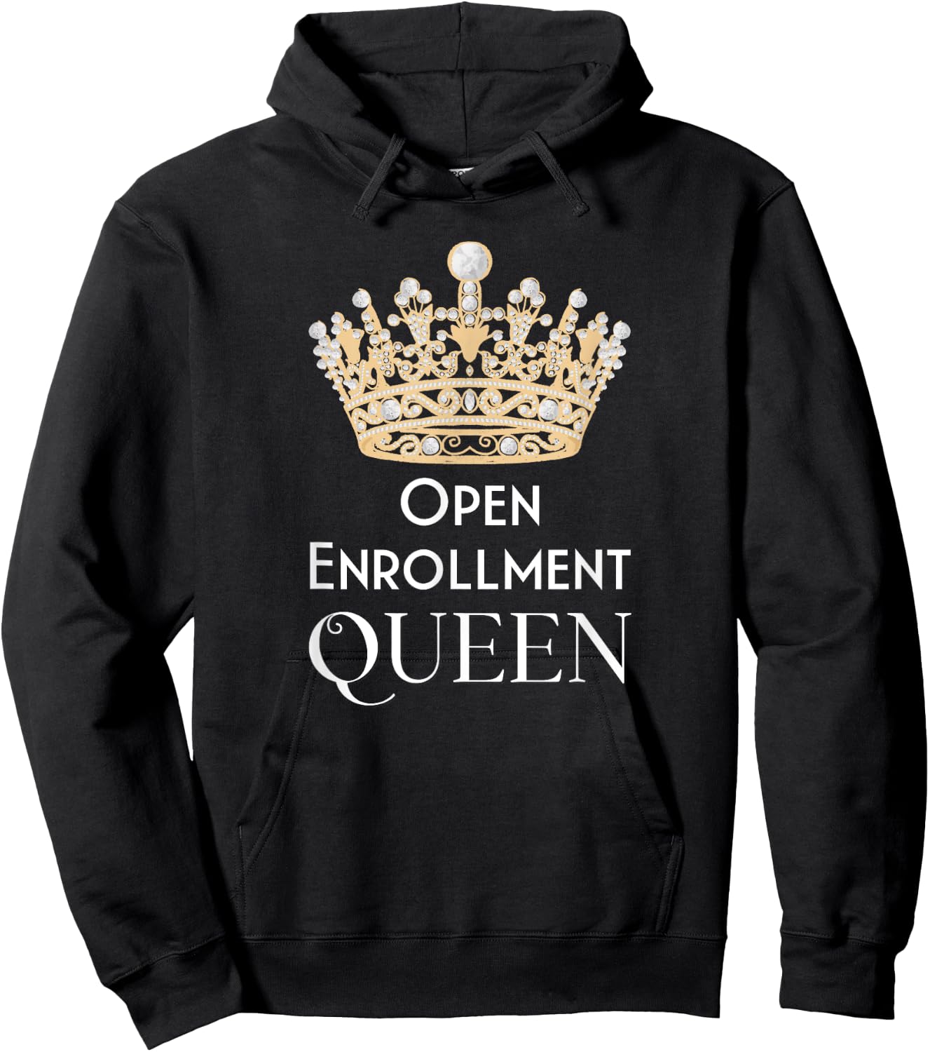 Open Enrollment Queen Hoodie - Hoodie | Black