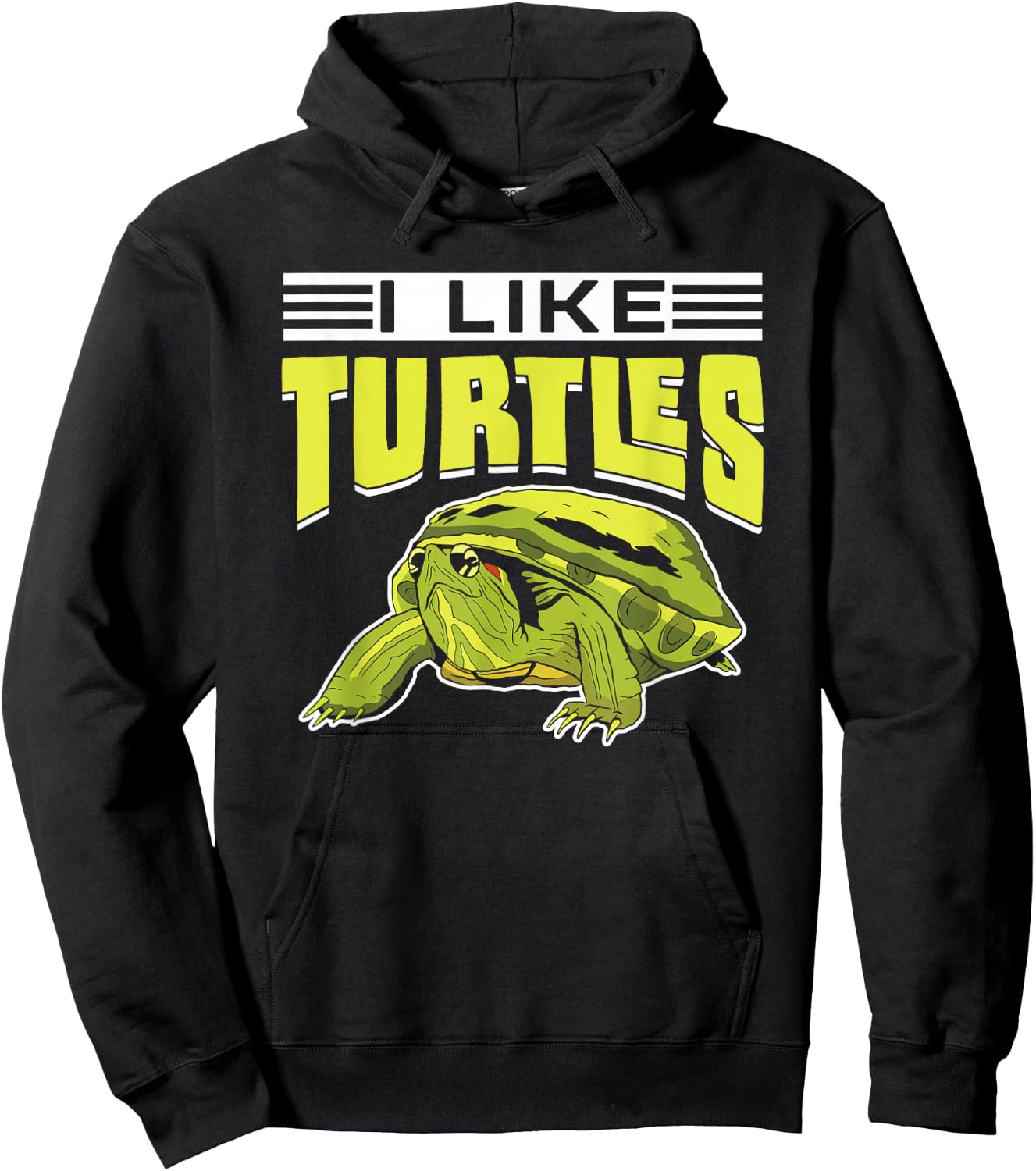 I Like Turtles Pet Animal Lover Turtle Hoodie - Hoodie | Black