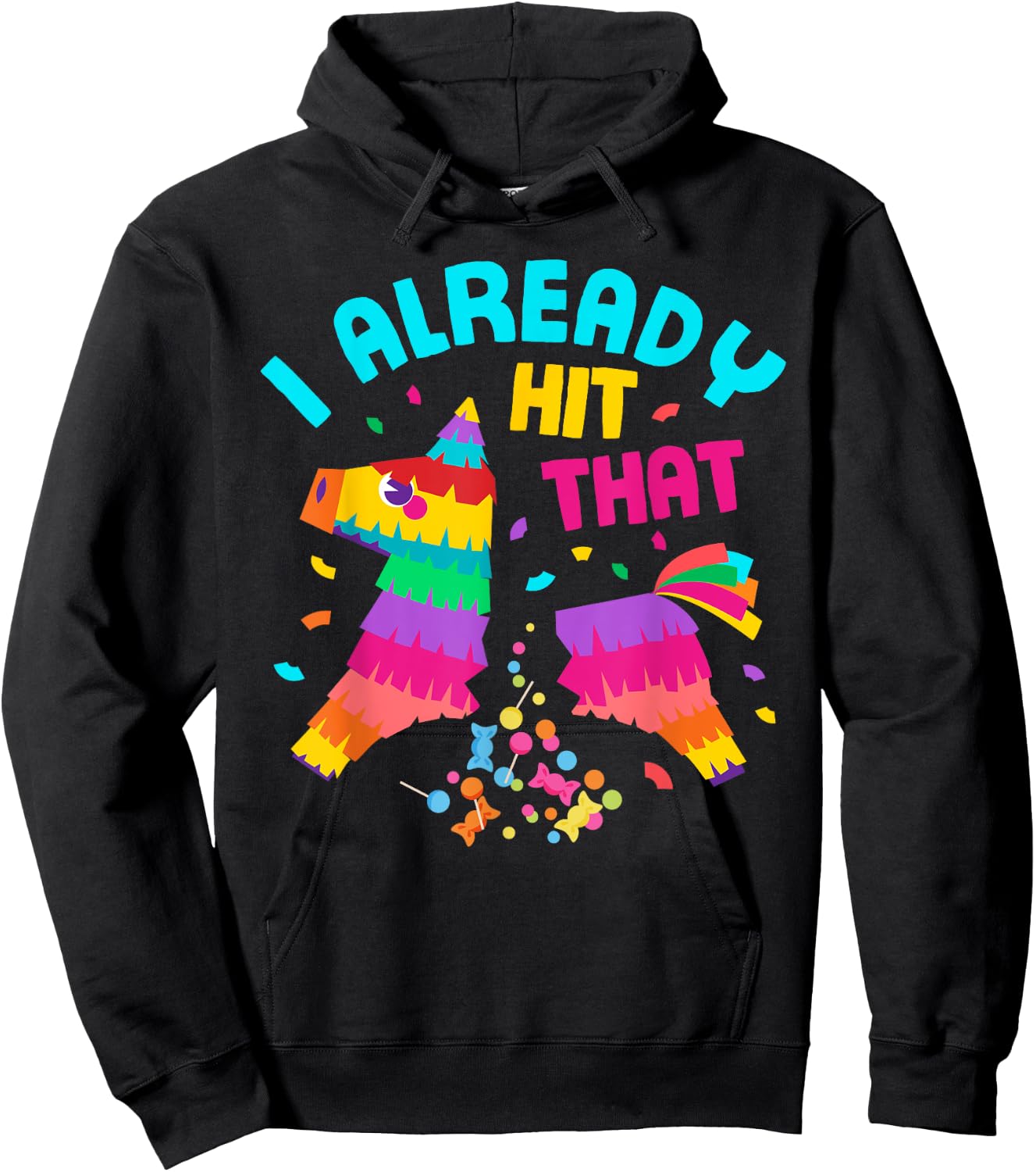 Funny I Already Hit That Pinata Mexico Cinco De Mayo Boys Hoodie - Hoodie | Black