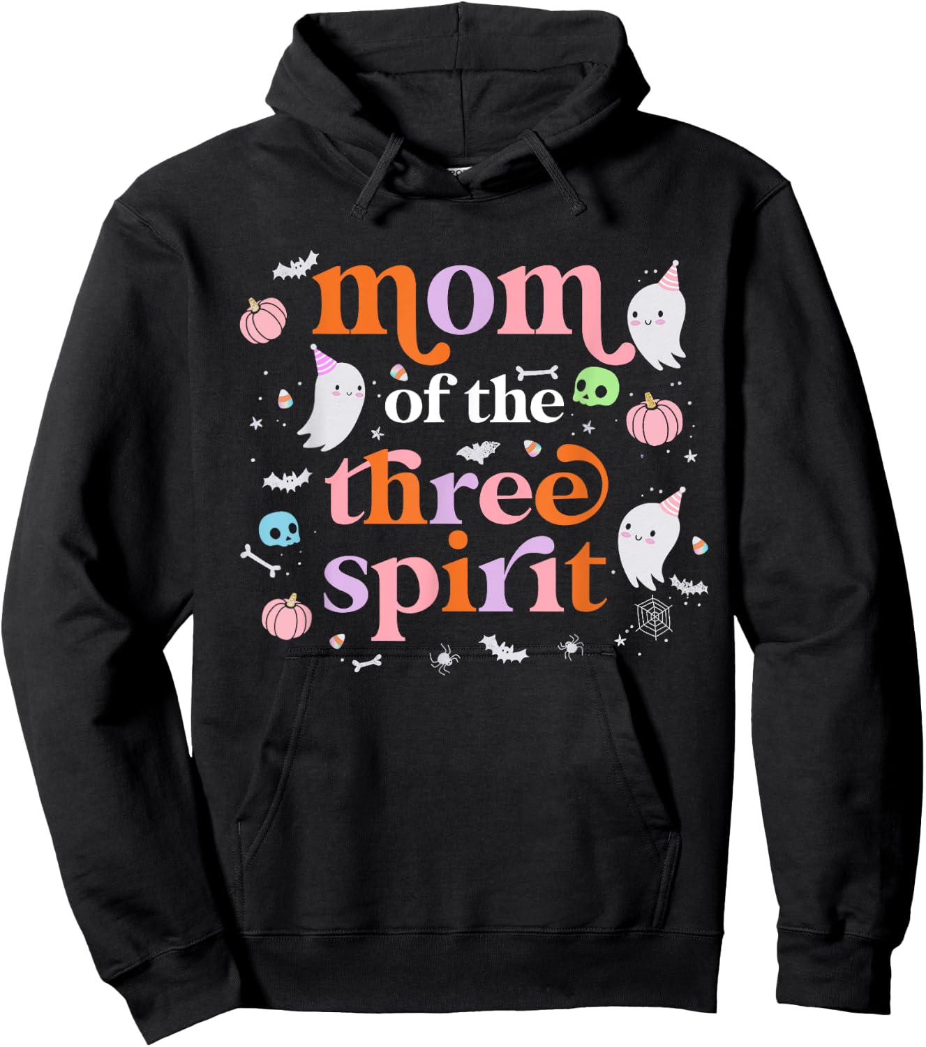 Mom of The Three Spirit Halloween 3rd Birthday Boy Ghost Hoodie - Hoodie | Black