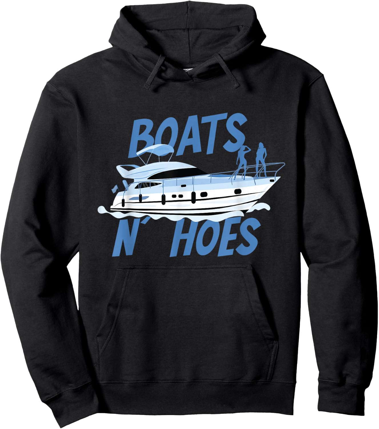 Boats N' Hoes | Yacht Boating | Cruise Ocean Hoodie - Hoodie | Black