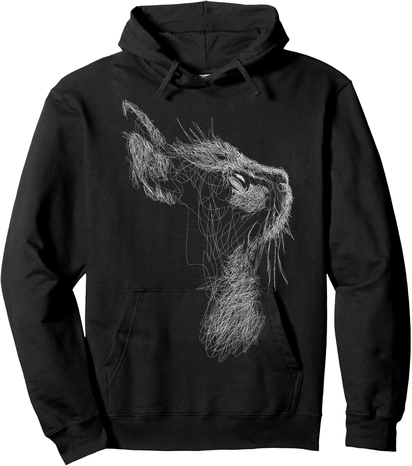 Cute Cat scribble art sketch for kitten lover Kitty cats Women Girls Kids Hoodie - Hoodie | Black