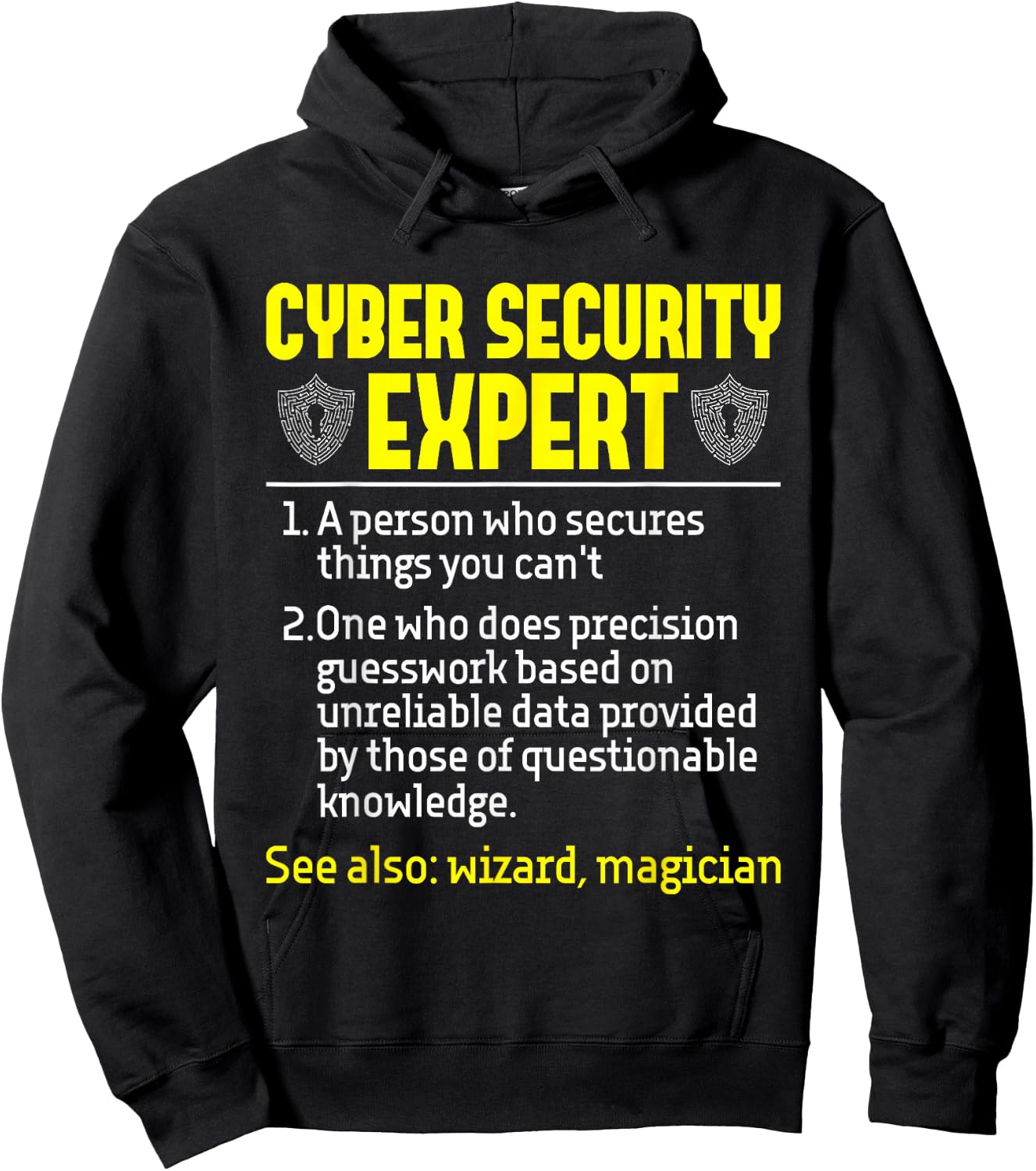 Cyber Security Expert - Network Support Hacker Programmer Small Hoodie - Hoodie | Black