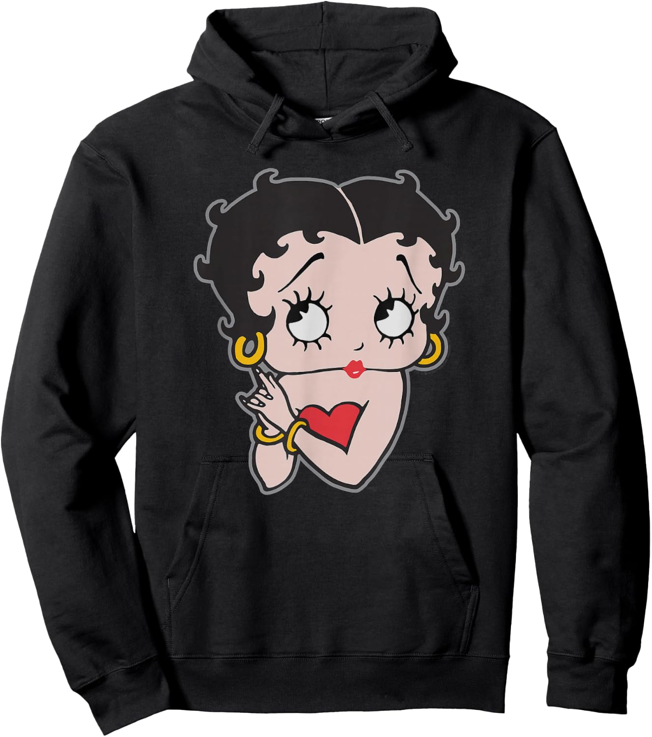 Betty Boop Hands Clasped Pose Poster V-2 Hoodie - Hoodie | Black