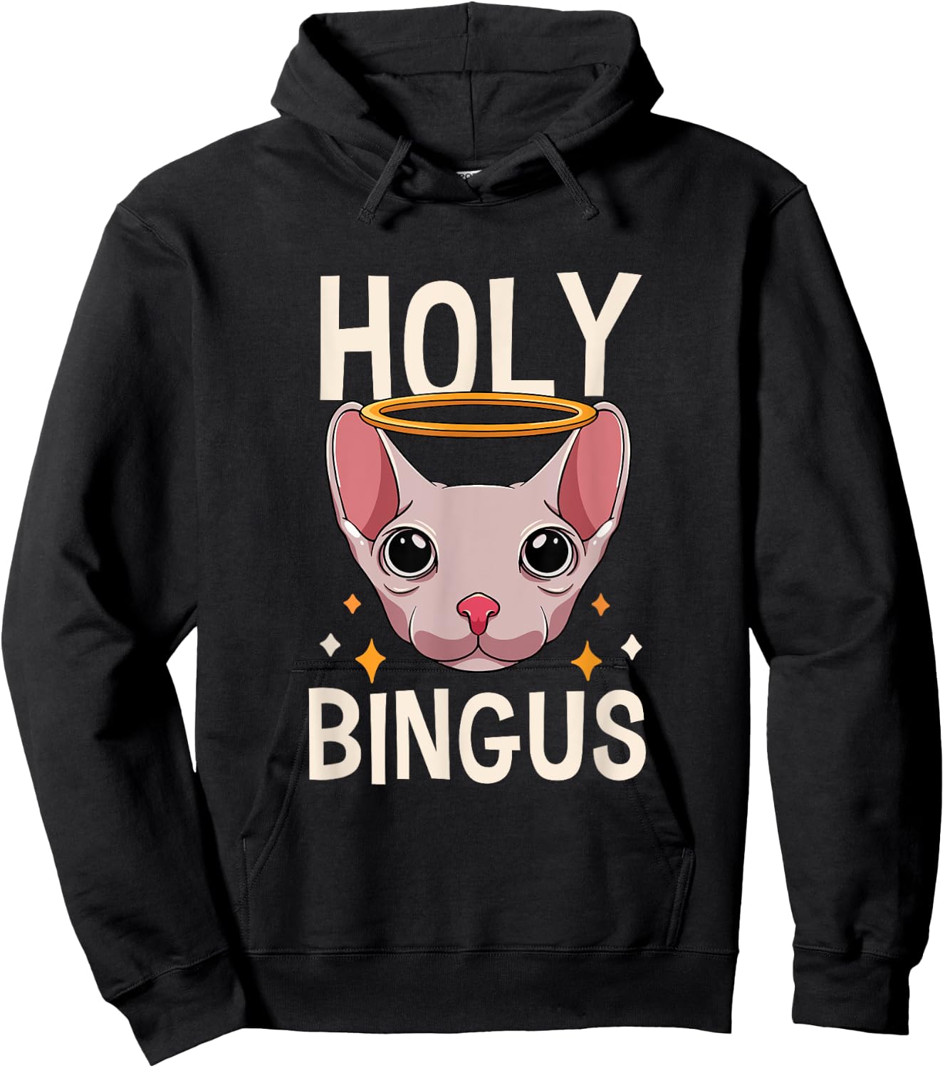 Kitty Sphynx Cat Hairless Kitten Bingus Cat Lover Men Women Hoodie - Hoodie | Black