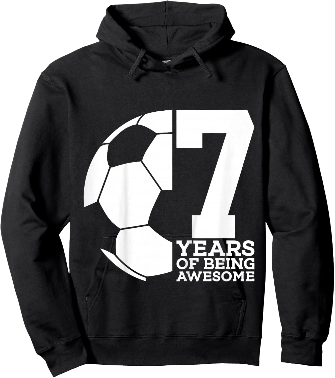 7 Years of Being Awesome Soccer 7TH Birthday Hoodie - Hoodie | Black