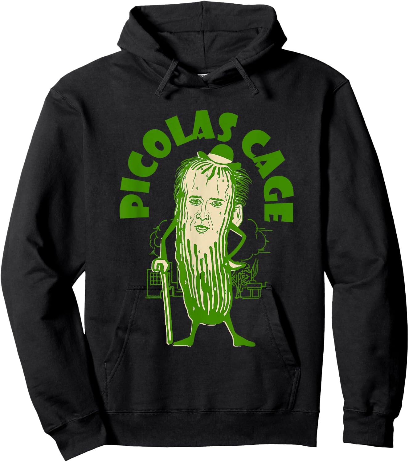 Picolas Cage Funny celebs Meme Cucumber Pickle Cute Hoodie - Hoodie | Black