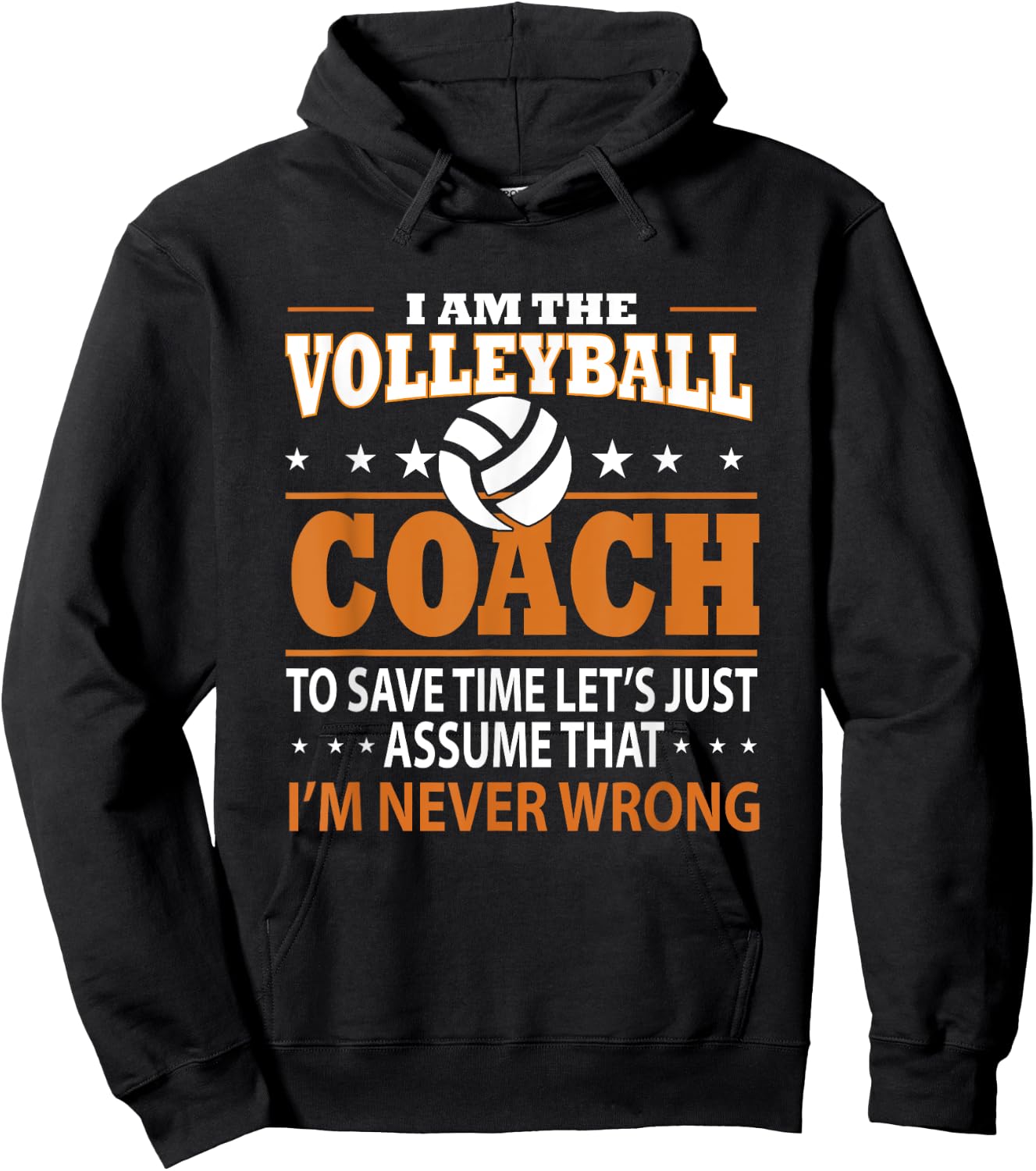 I Am The Volleyball Coach To Save Time Let's Just Assume Hoodie - Hoodie | Black
