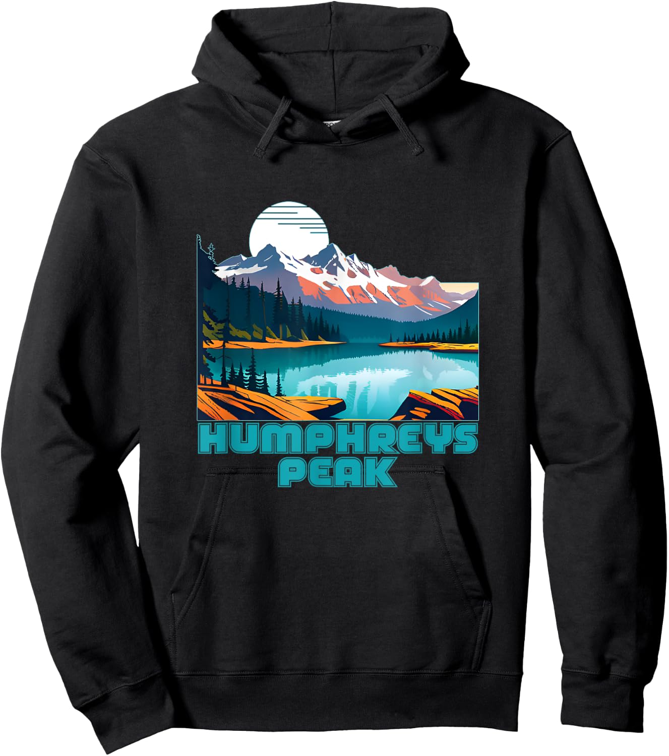 Humphreys Peak Souvenir Apparel Retro Vintage Humphreys Peak Hoodie - Hoodie | Black