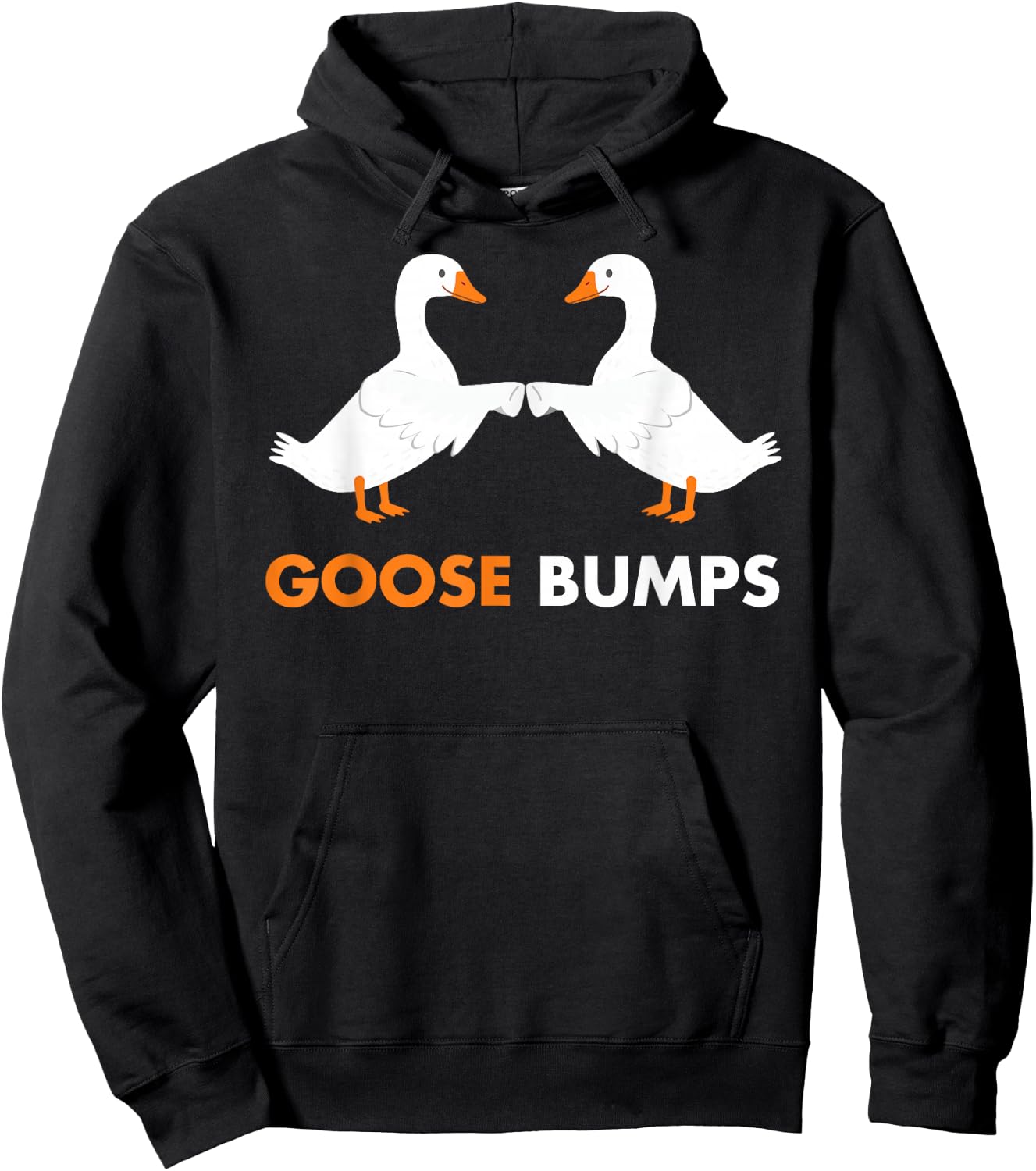 Goose Bumps Goosebumps Funny Geese Fist Bump Pun Hoodie - Hoodie | Black