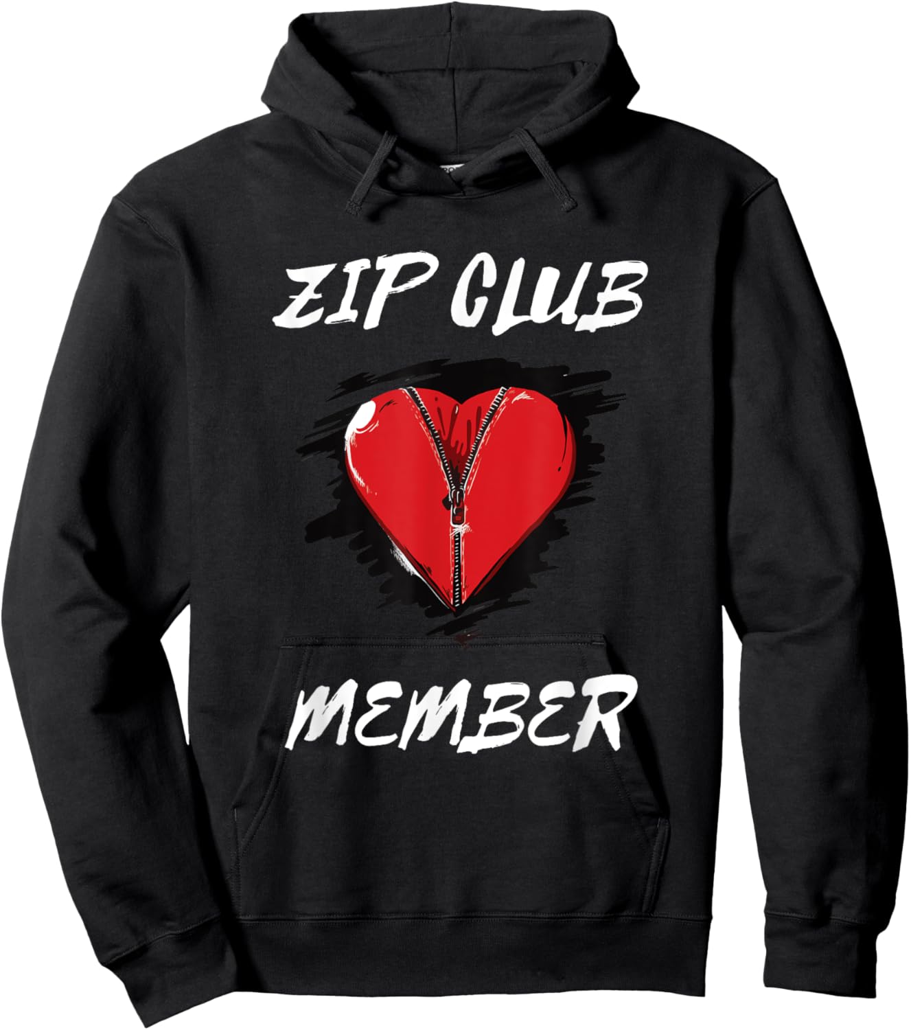 Zip Club Member Heart Patients Survivor Open Heart Surgery Hoodie - Hoodie | Black