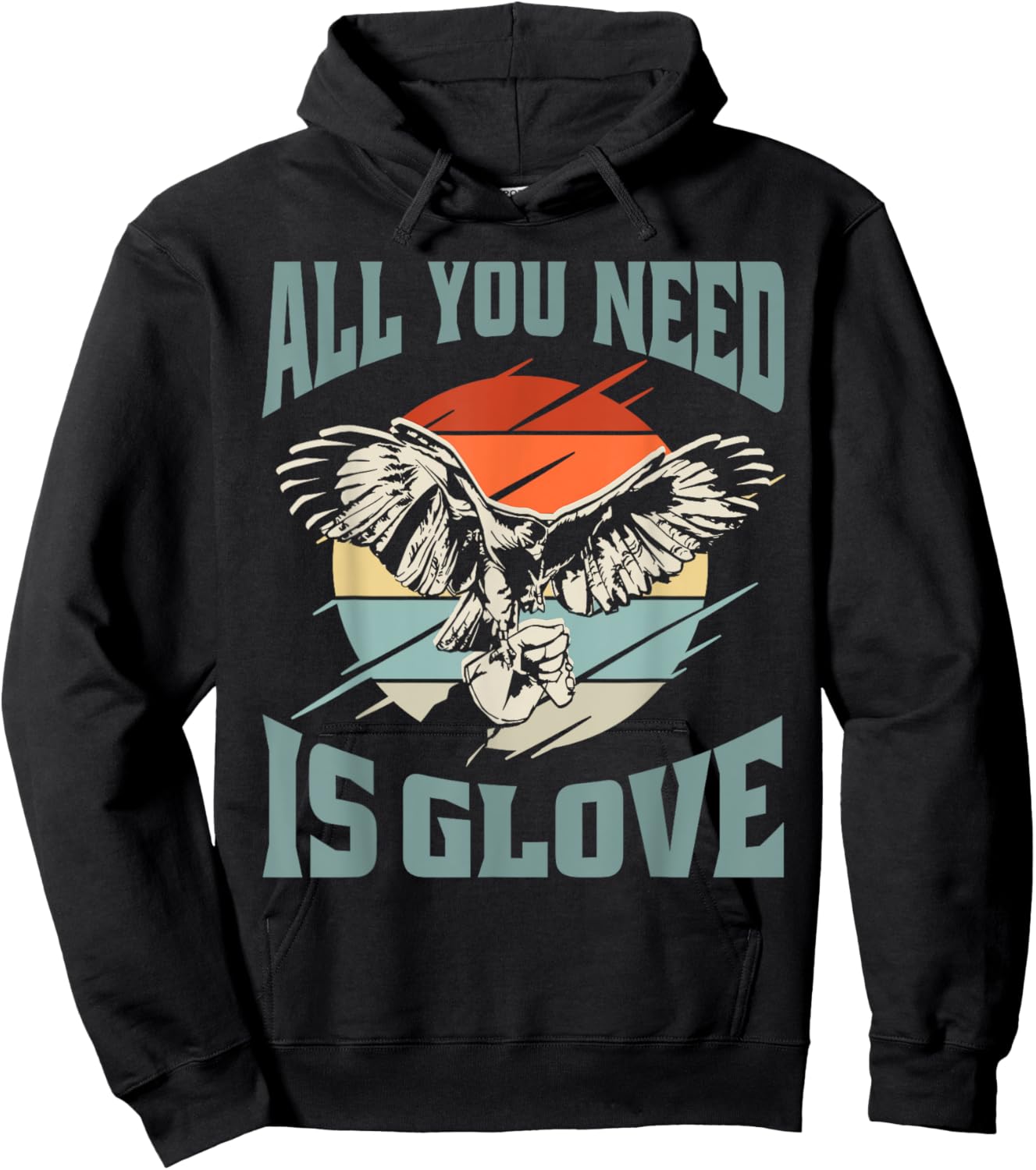 Falconry Hawk Glove Falcon Hoodie - Hoodie | Black