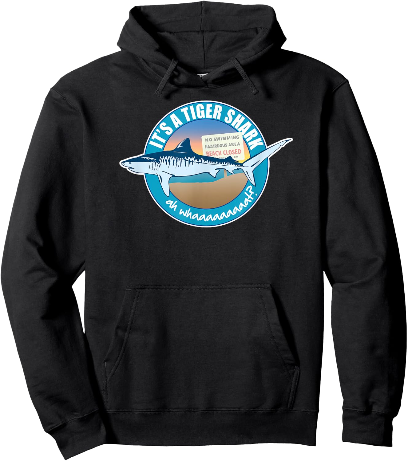 Jaws | Tiger Shark Hoodie - Hoodie | Black