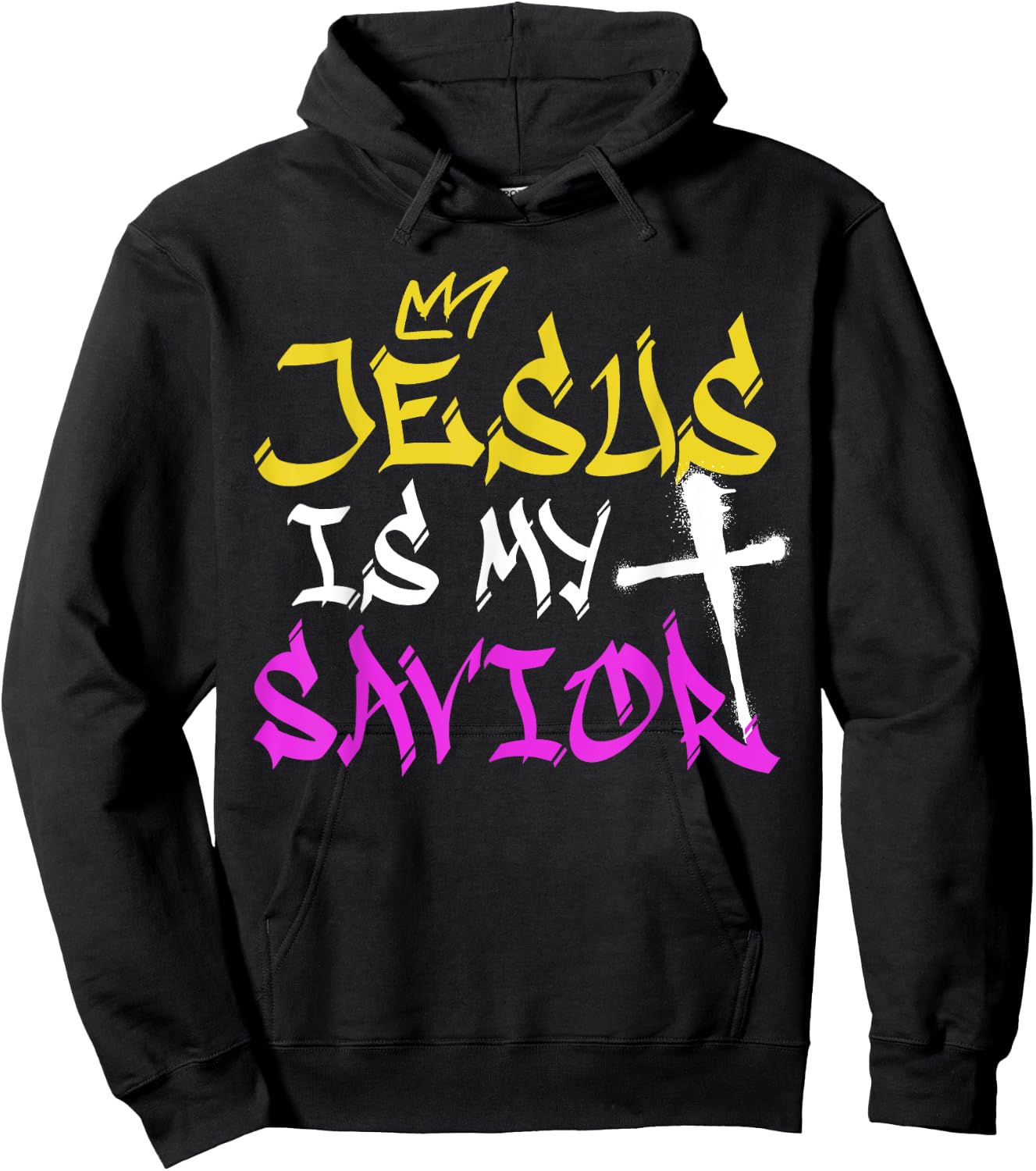 Jesus Is My Savior Graffiti Spray Street Art Drawing Artist Hoodie - Hoodie | Black
