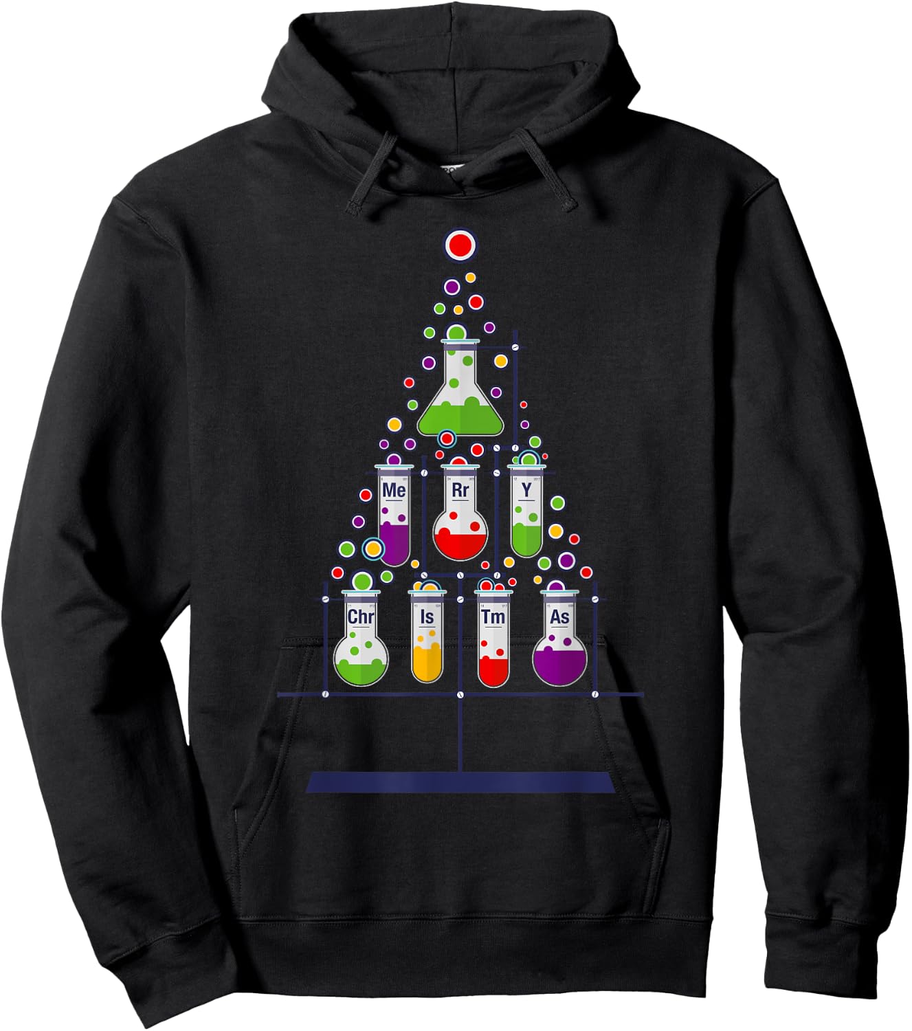 Funny Science Teacher Student Christmas Chemistry Xmas Humor Hoodie - Hoodie | Black