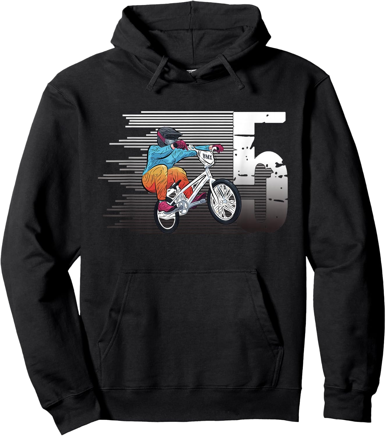5 Year Old BMX Birthday Gift Party Boys Dirt Biking 5th Boy Hoodie - Hoodie | Black