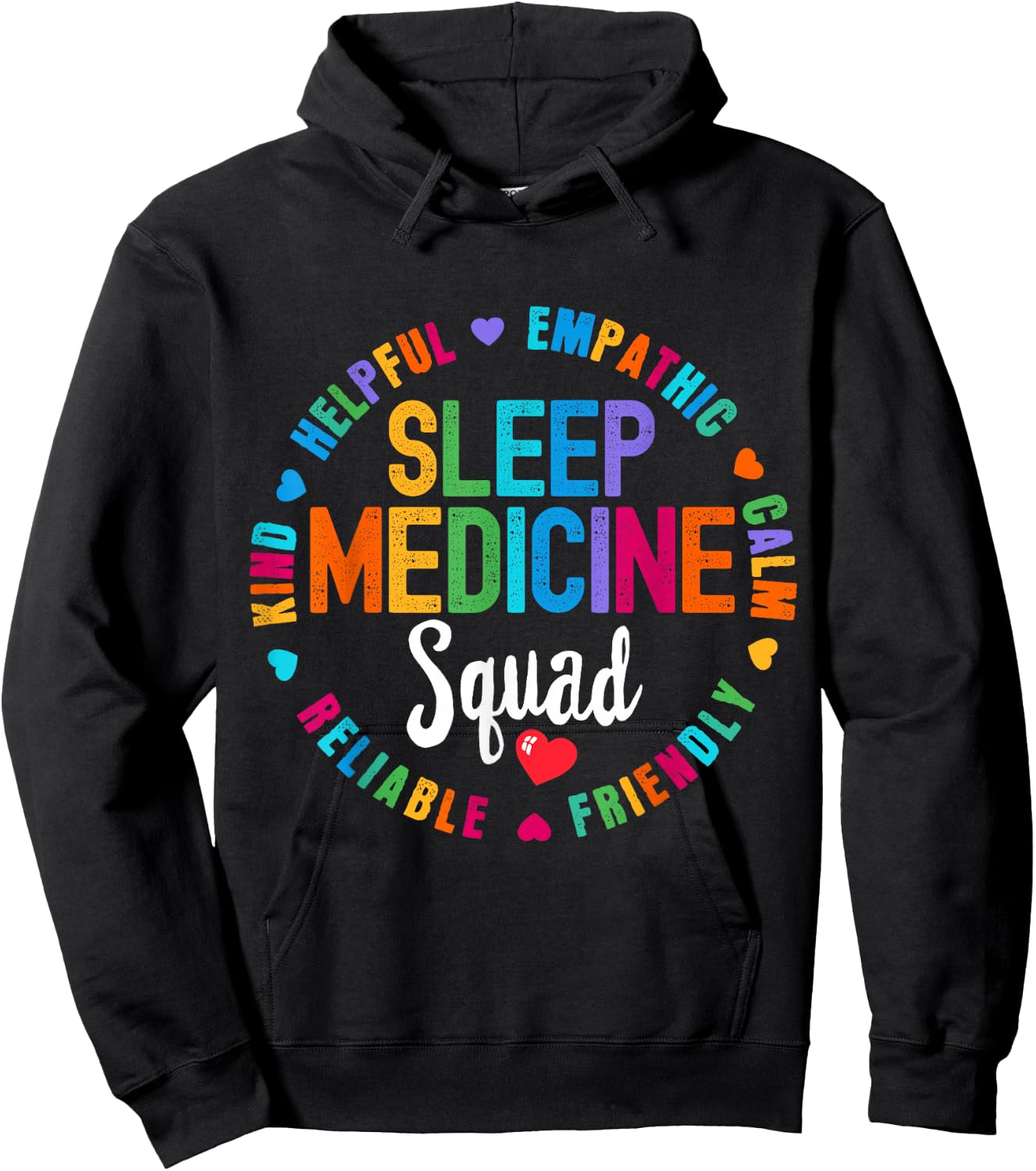 Sleep Medicine Squad Nurse Team Registered Nursing Hoodie - Hoodie | Black