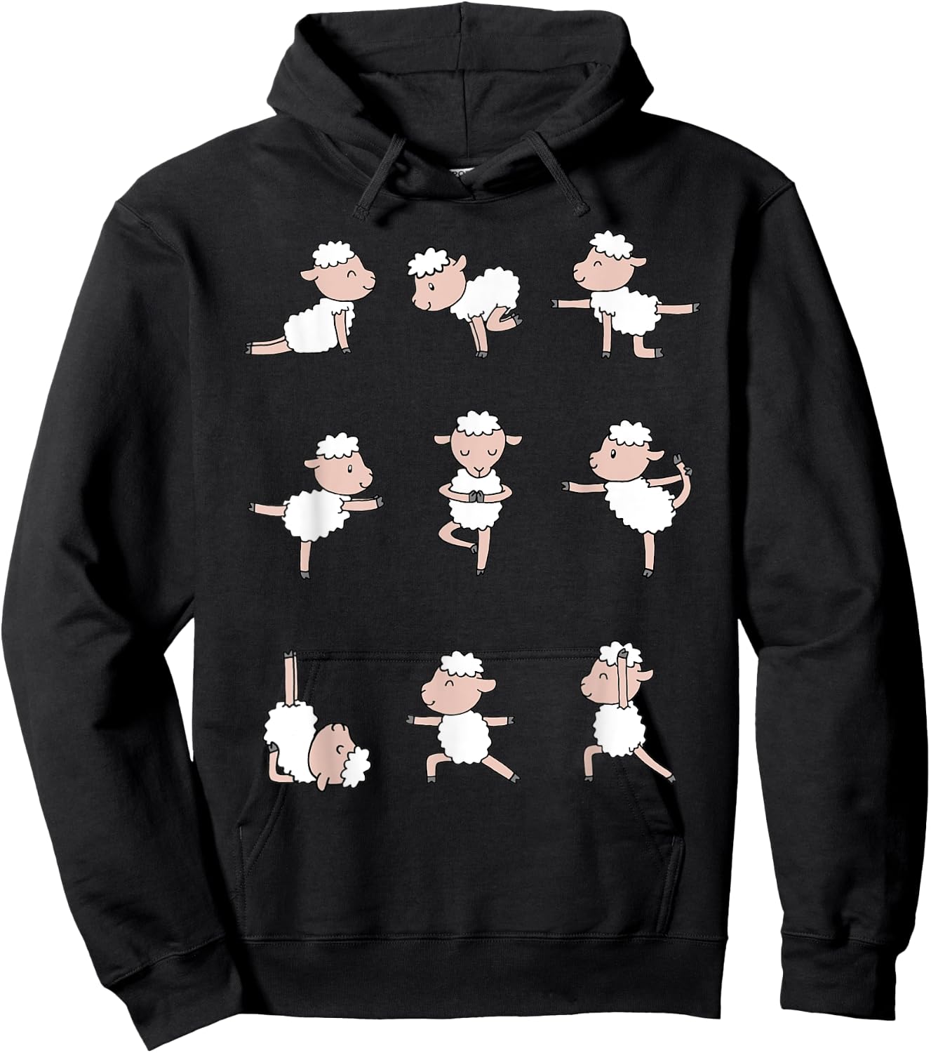 Sheep Yoga Hoodie - Hoodie | Black