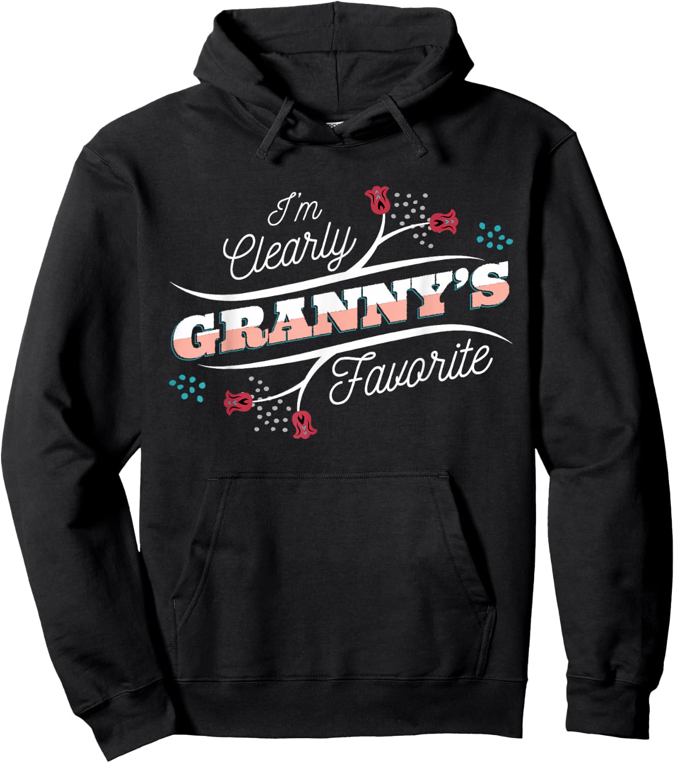 I'm Clearly Granny's Favorite Grandson Granddaughter Grandma Hoodie - Hoodie | Black