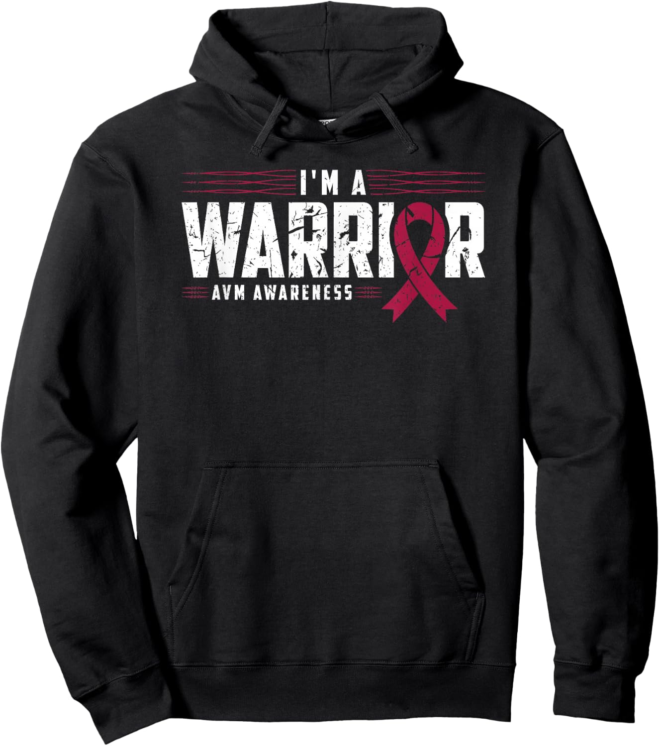 I'm A Warrior AVM Awareness Arteriovenous Malformation Hoodie - Hoodie | Black