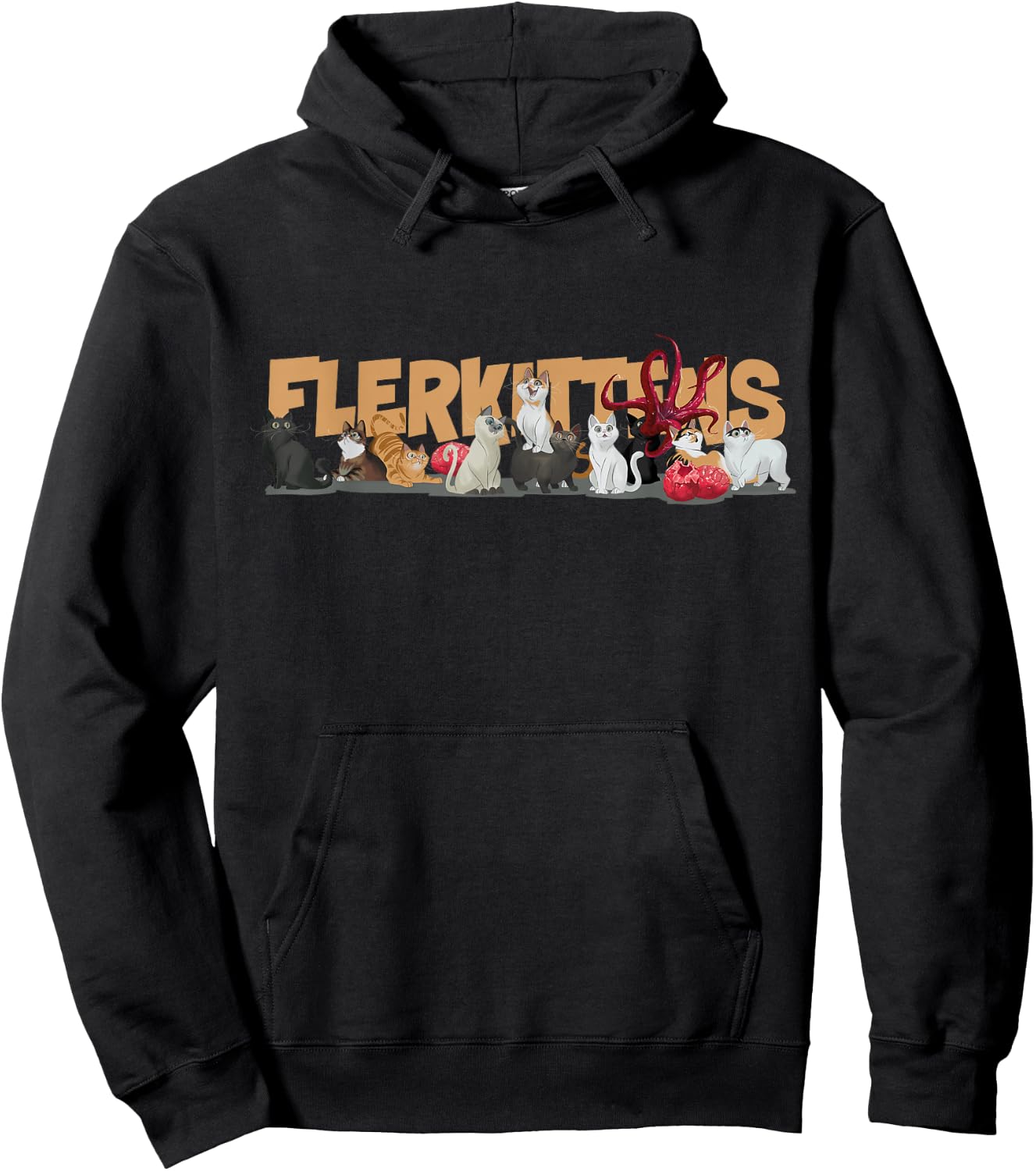 Marvel Studios The Marvels Flerken Goose’s Flerkittens Cute Hoodie - Hoodie | Black