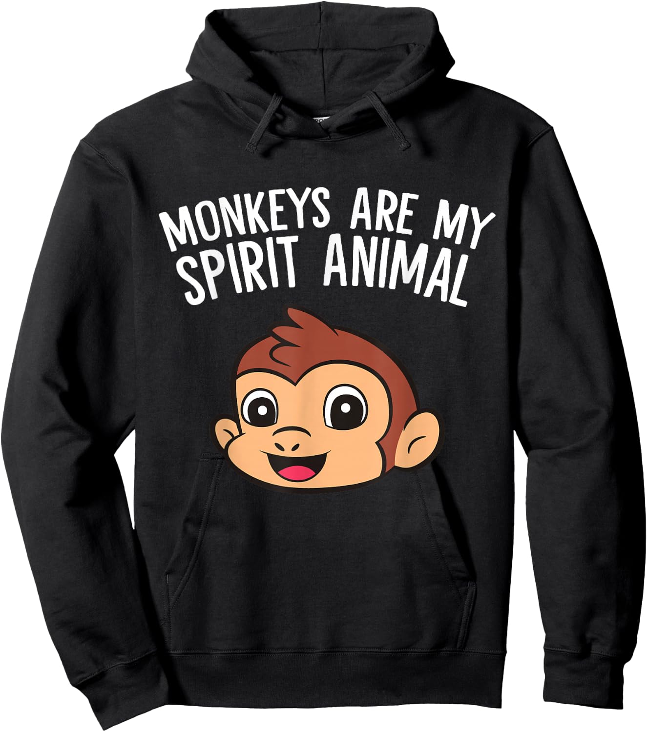 Funny Monkey Lover Monkeys Are My Spirit Animal Hoodie - Hoodie | Black