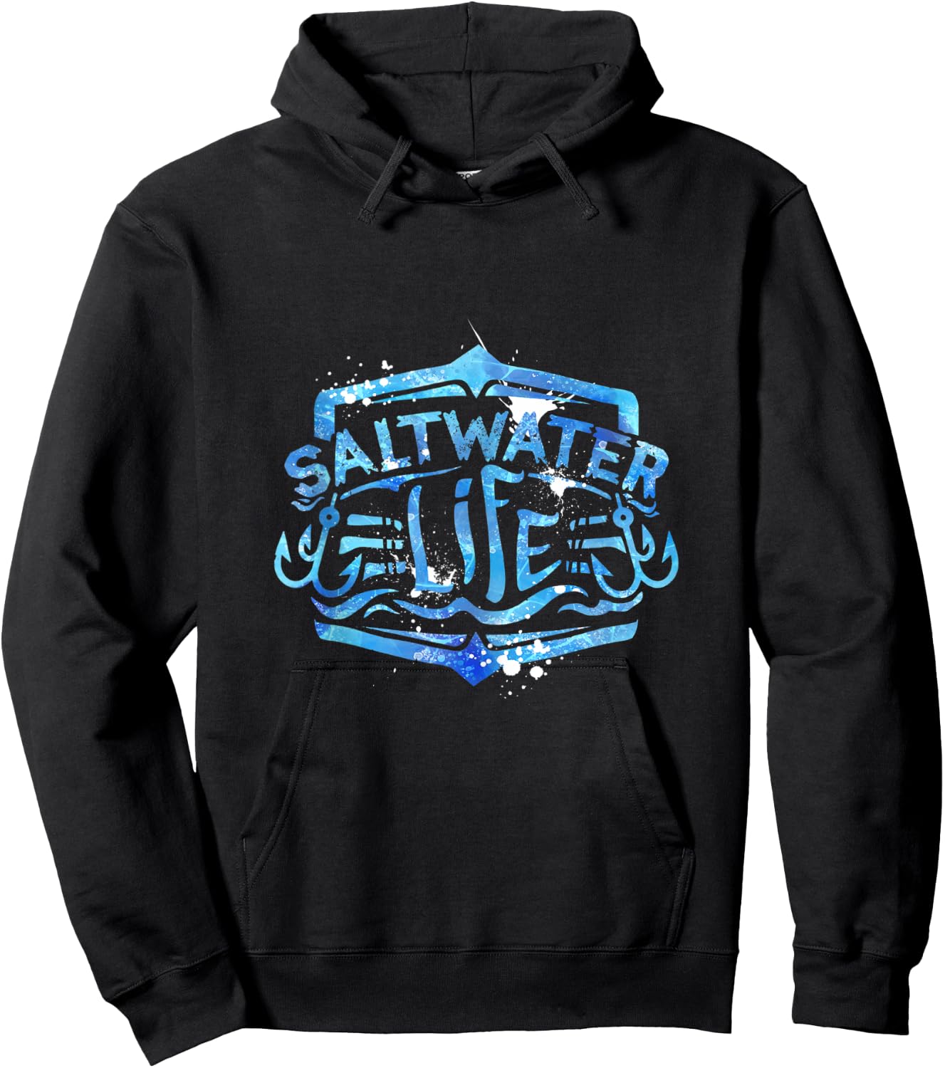 Saltwater Life Fishing Hoodie - Hoodie | Black