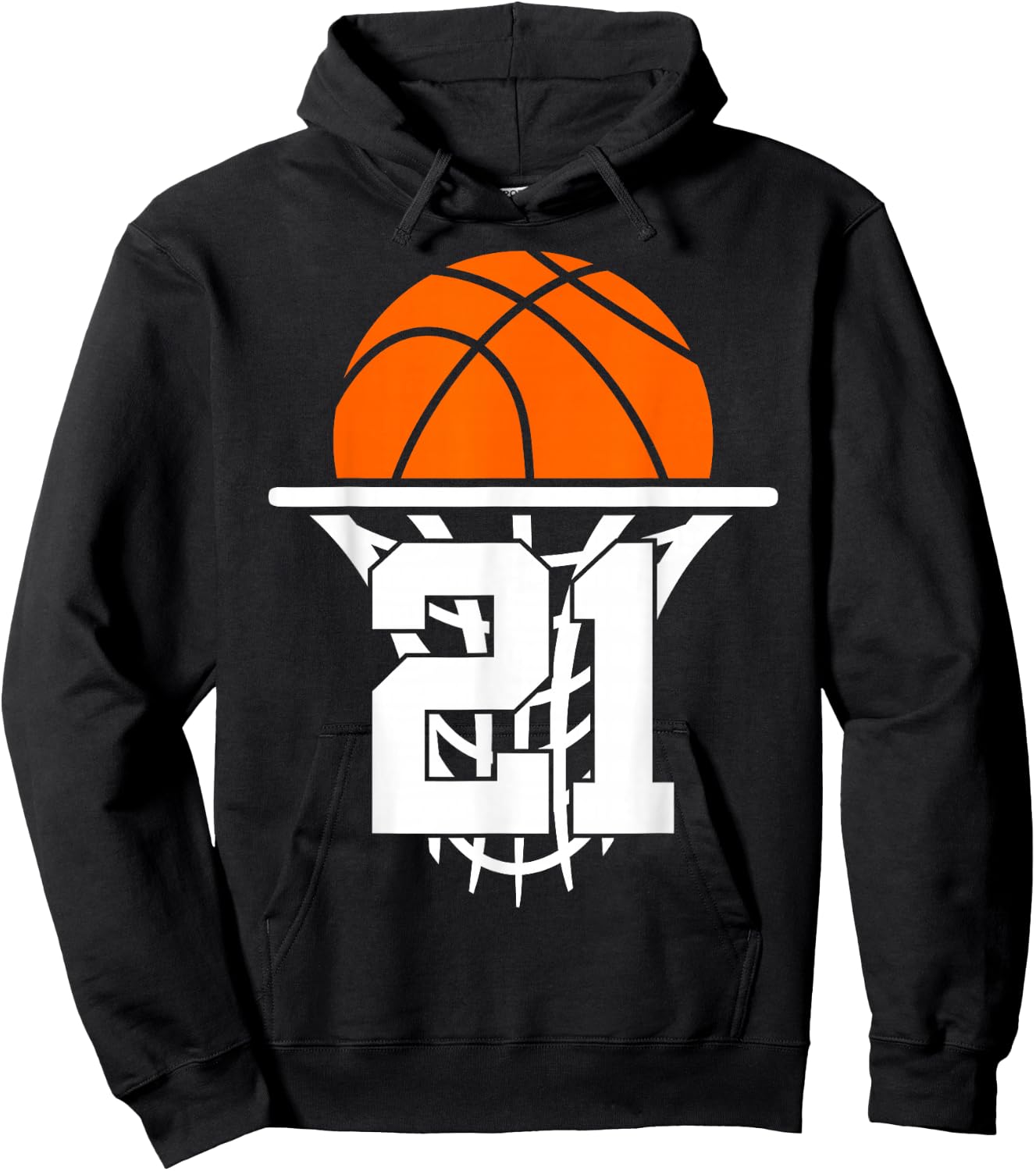 21 Years Basketball 21st Birthday Hoodie - Hoodie | Black