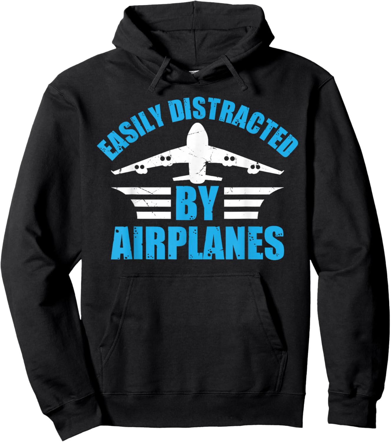 Aircraft Pilot Plane Lover - Easily Distracted by Airplanes Hoodie - Hoodie | Black