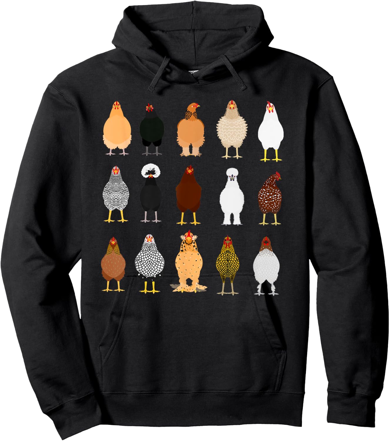 In My Chicken Mom Era, Chicken Lady, Chickens Front And Back Hoodie - Hoodie | Black