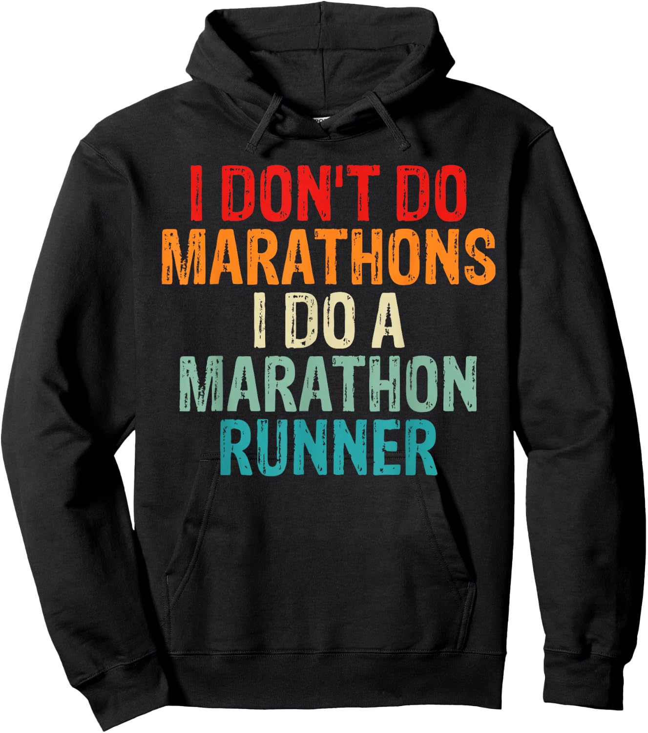 I Don't Do Marathons I Do A Marathon Runner Spouse Funny Hoodie - Hoodie | Black