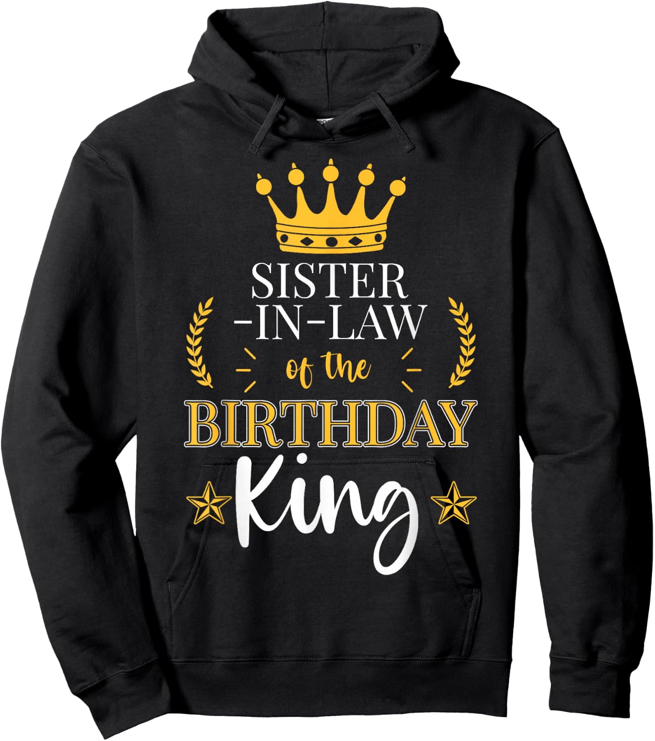 Sister-In-Law of the Birthday King Party Celebration Hoodie - Hoodie | Black
