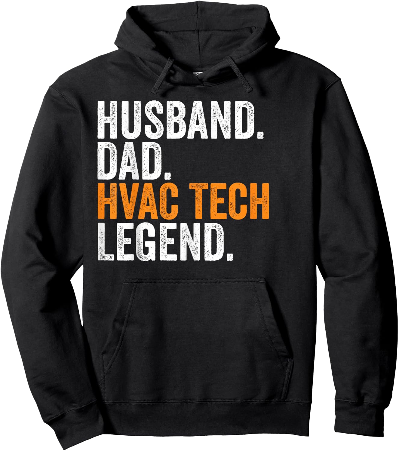 Husband Dad HVAC Tech Legend Funny Occupation Office Hoodie - Hoodie | Black