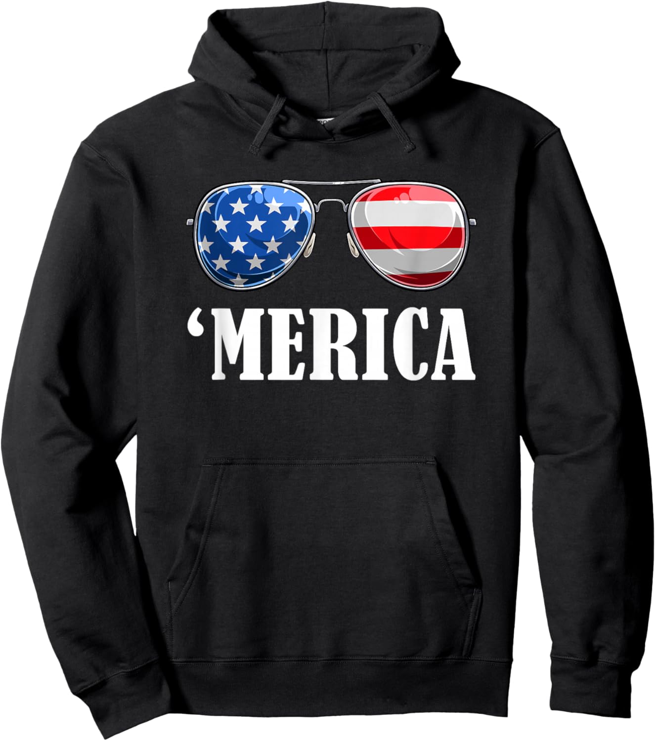 4th July America Independence Day Patriot USA & Hoodie - Hoodie | Black