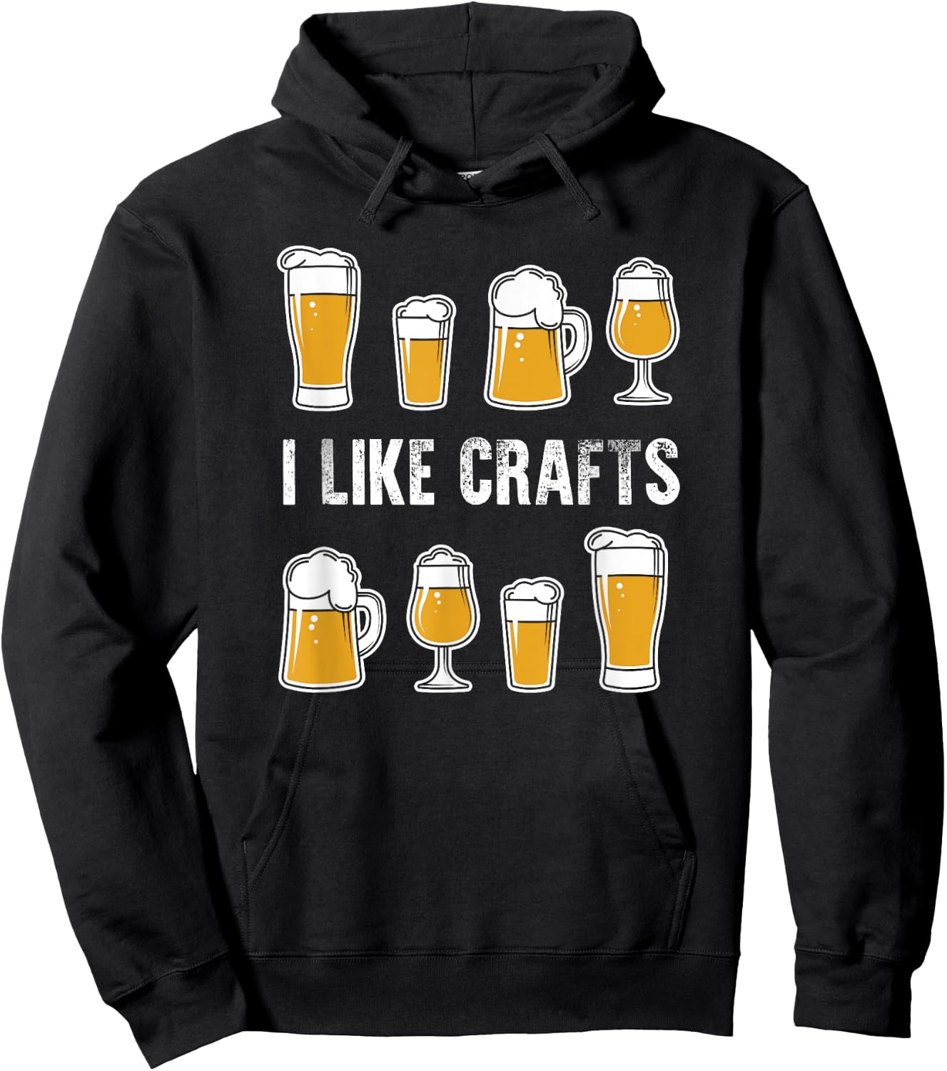 I Like Crafts Funny Beer Drinker Hoodie - Hoodie | Black