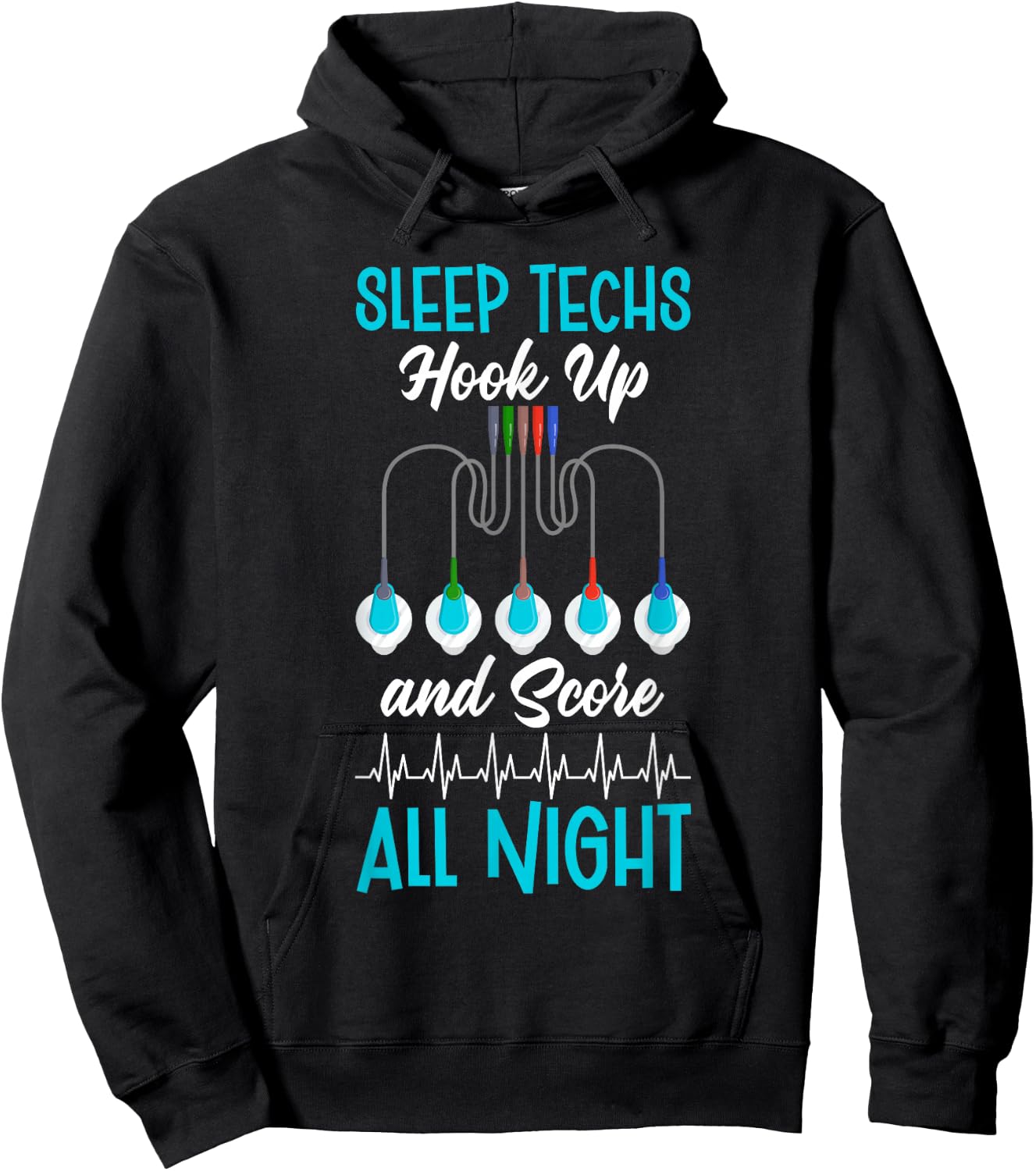 Sleep Tech Funny Sleep Technologist - -Adults, Black, Small, Short Sleeve, , Classic Fit, Modern, Fun, Casual, 1 Count Hoodie - Hoodie | Black