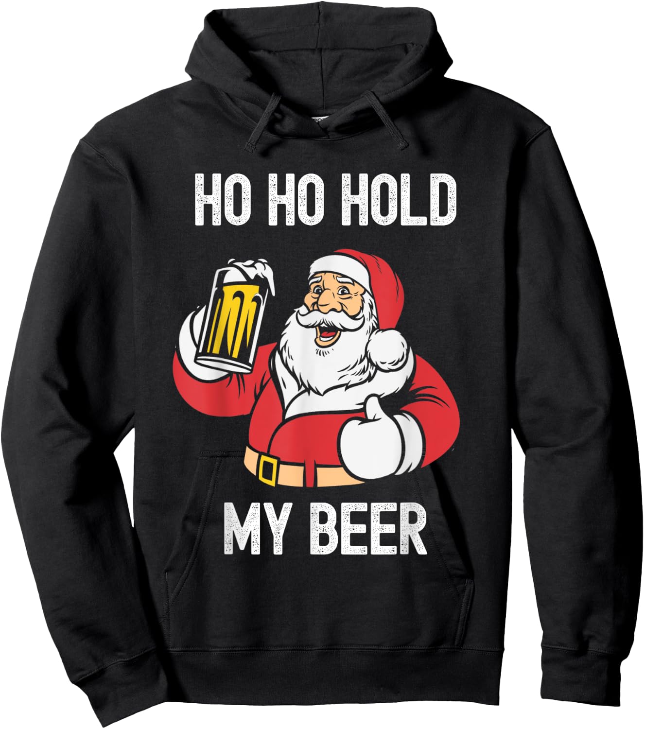 Christmas In July Ho Ho Hold My Beer Santa Summer Women Men Hoodie - Hoodie | Black