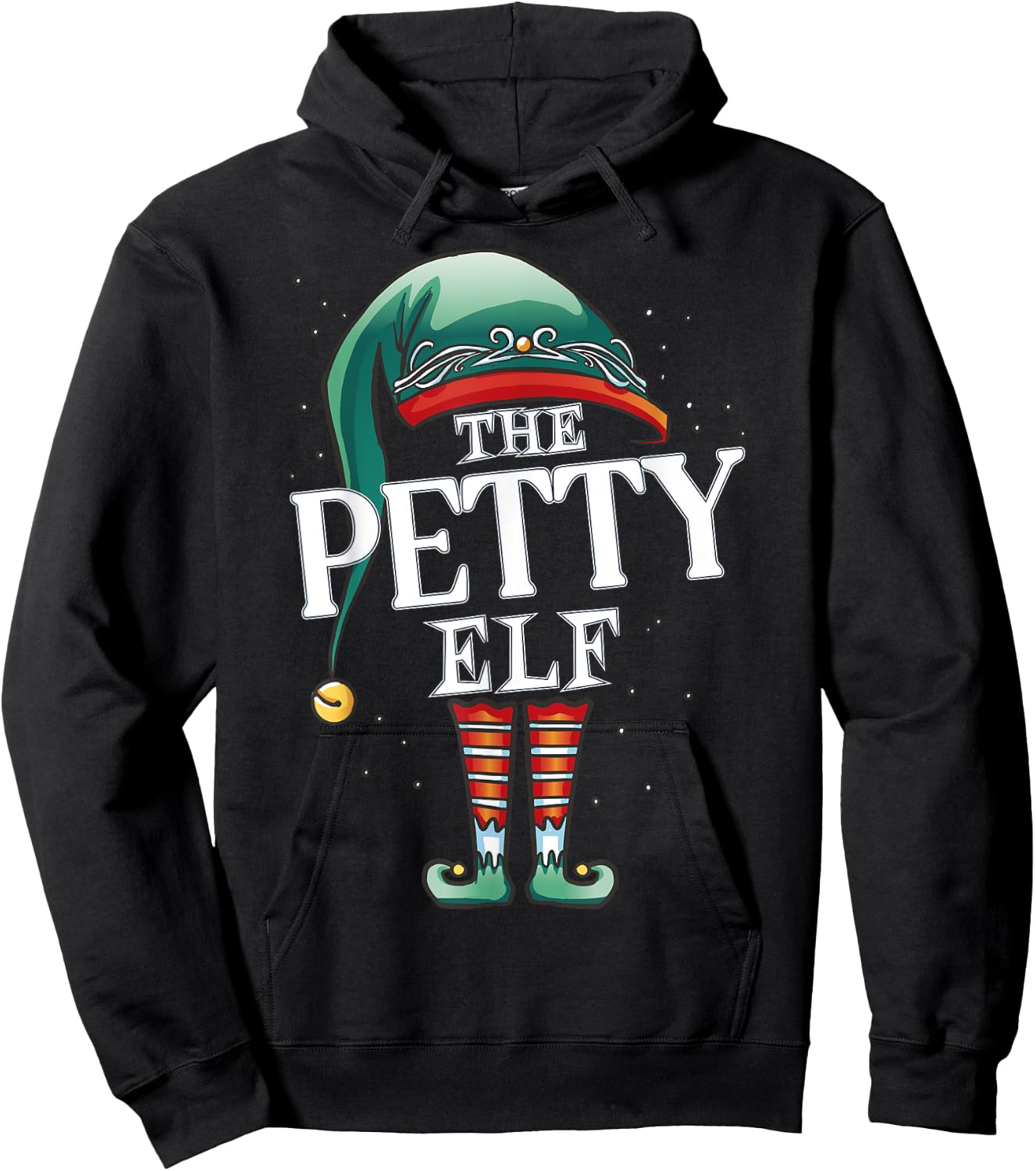 Petty Elf Christmas Group Xmas Pajama Party Hoodie - Hoodie | Black