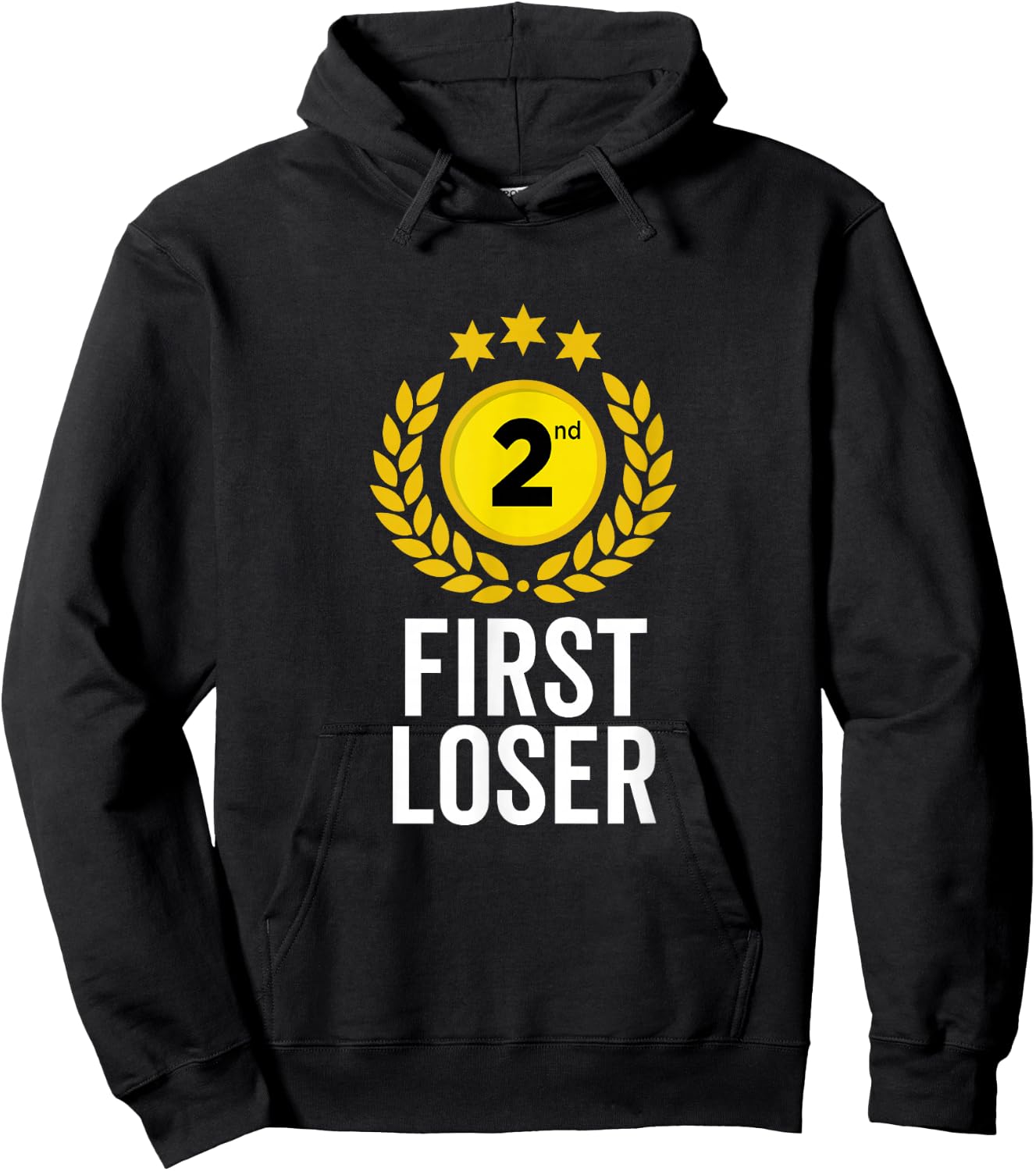 2nd Place First Loser Funny Second Place Trophy Hoodie - Hoodie | Black