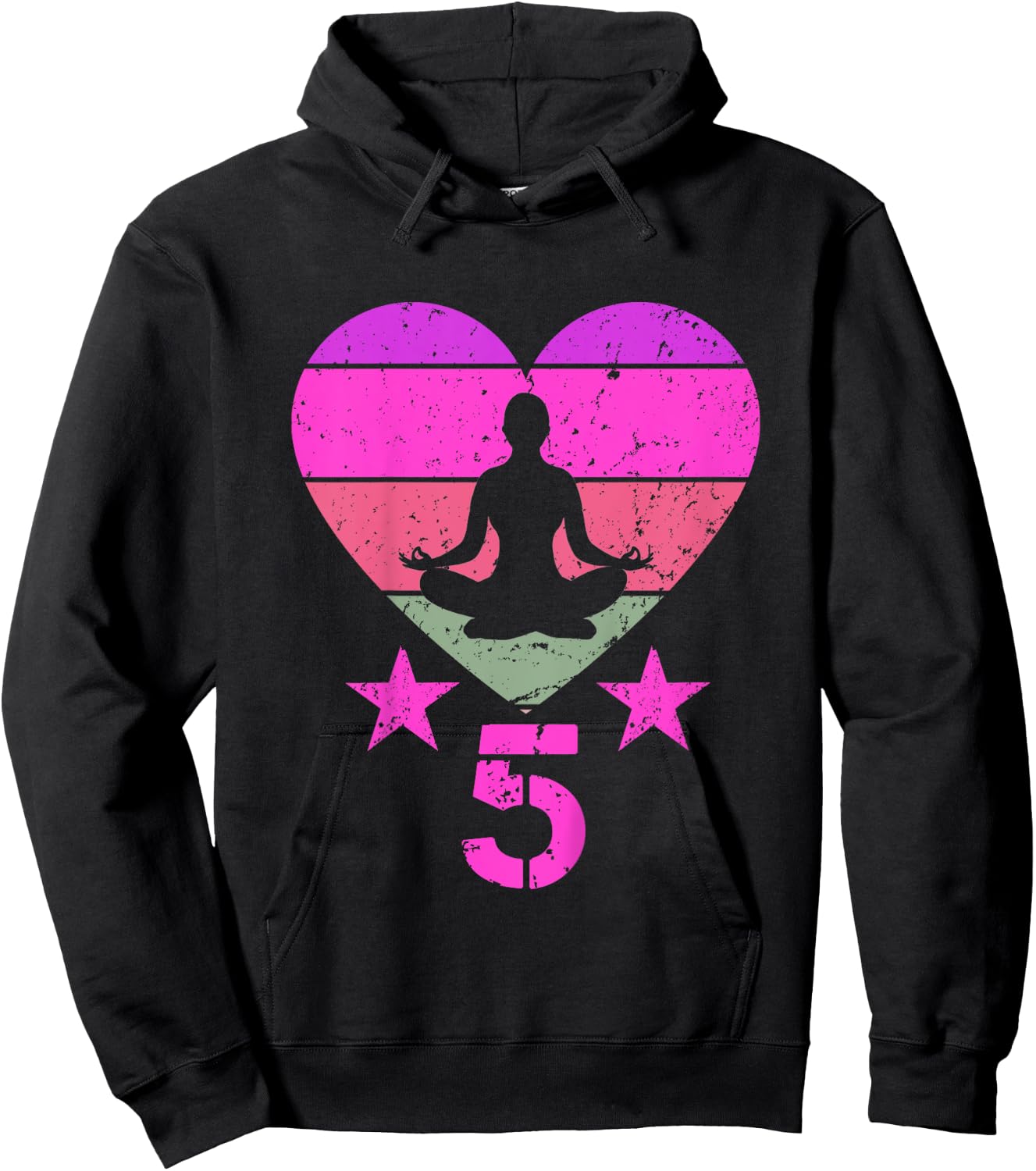 Kids Yoga Birthday 5 Year Old Boy Girl Yoga 5th Birthday Hoodie - Hoodie | Black