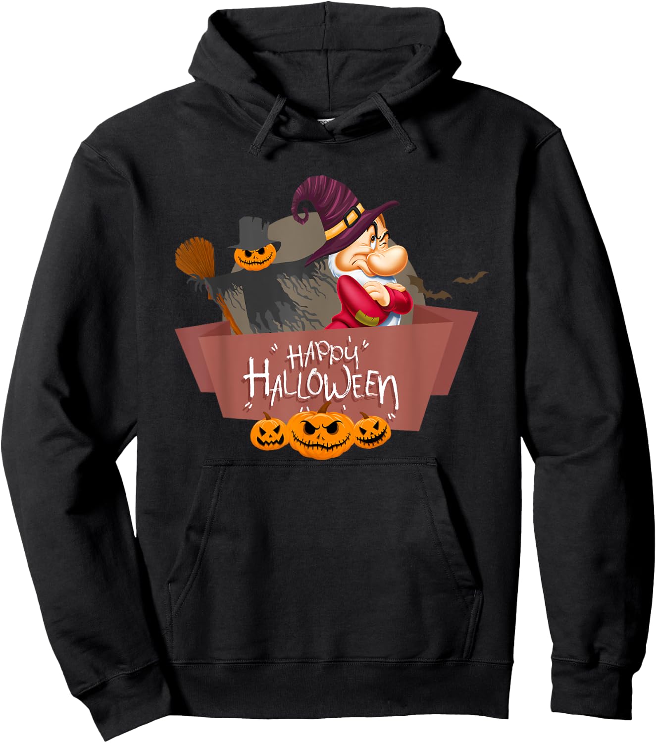 Grumpy Happy Halloween Hoodie - Hoodie | Black