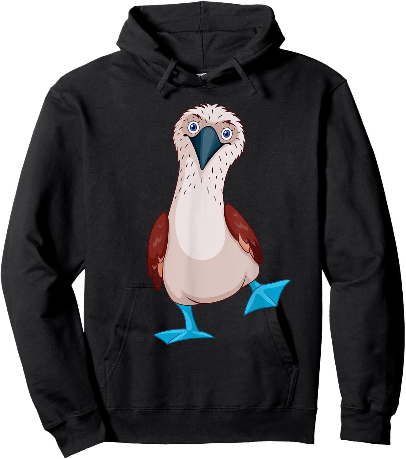 Dancing Booby Blue-Footed Booby Sea Bird Blue Feet Drawing Hoodie - Hoodie | Black