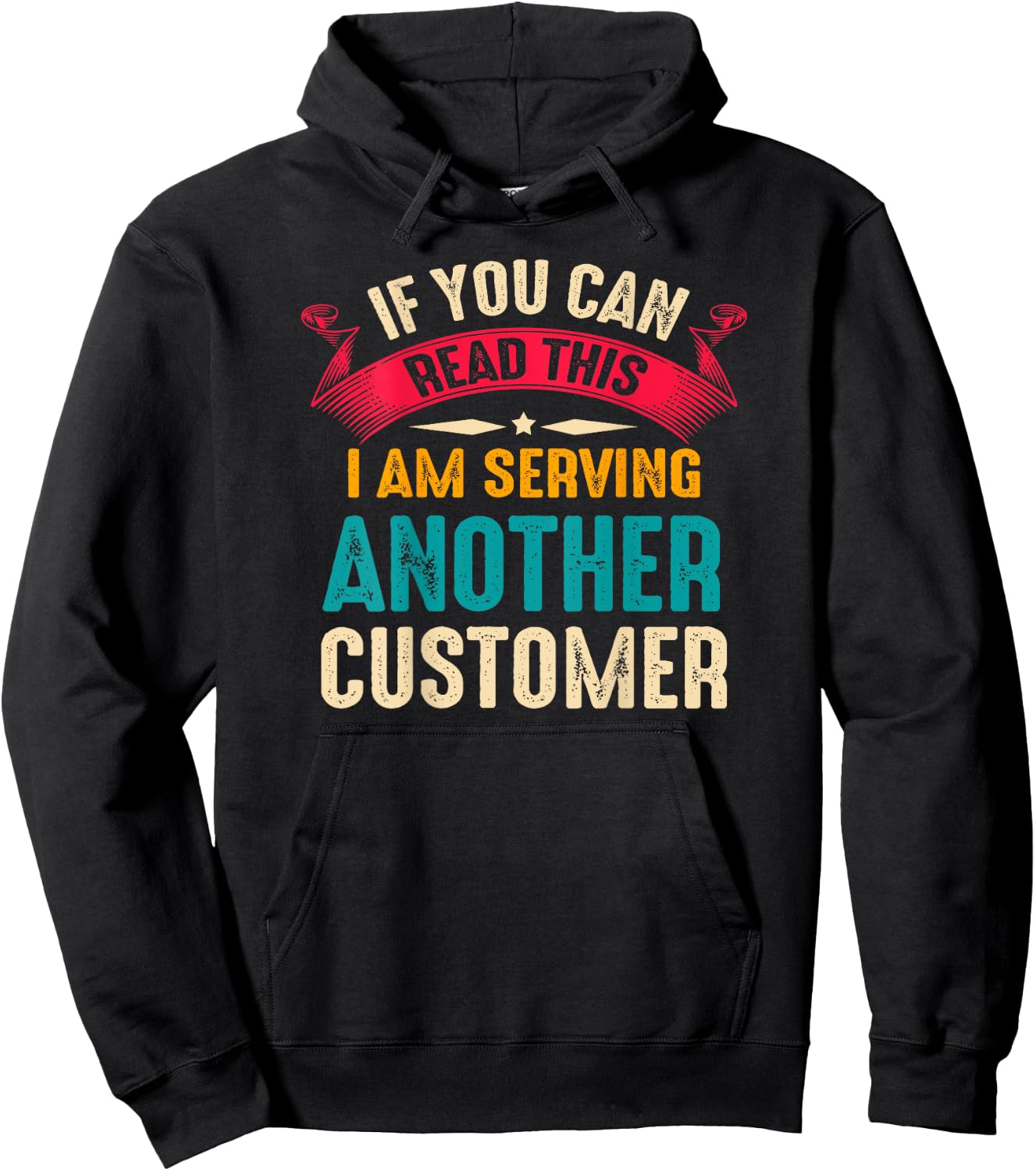 If You Can Read This I’m Serving Another Customer Bartender Hoodie - Hoodie | Black