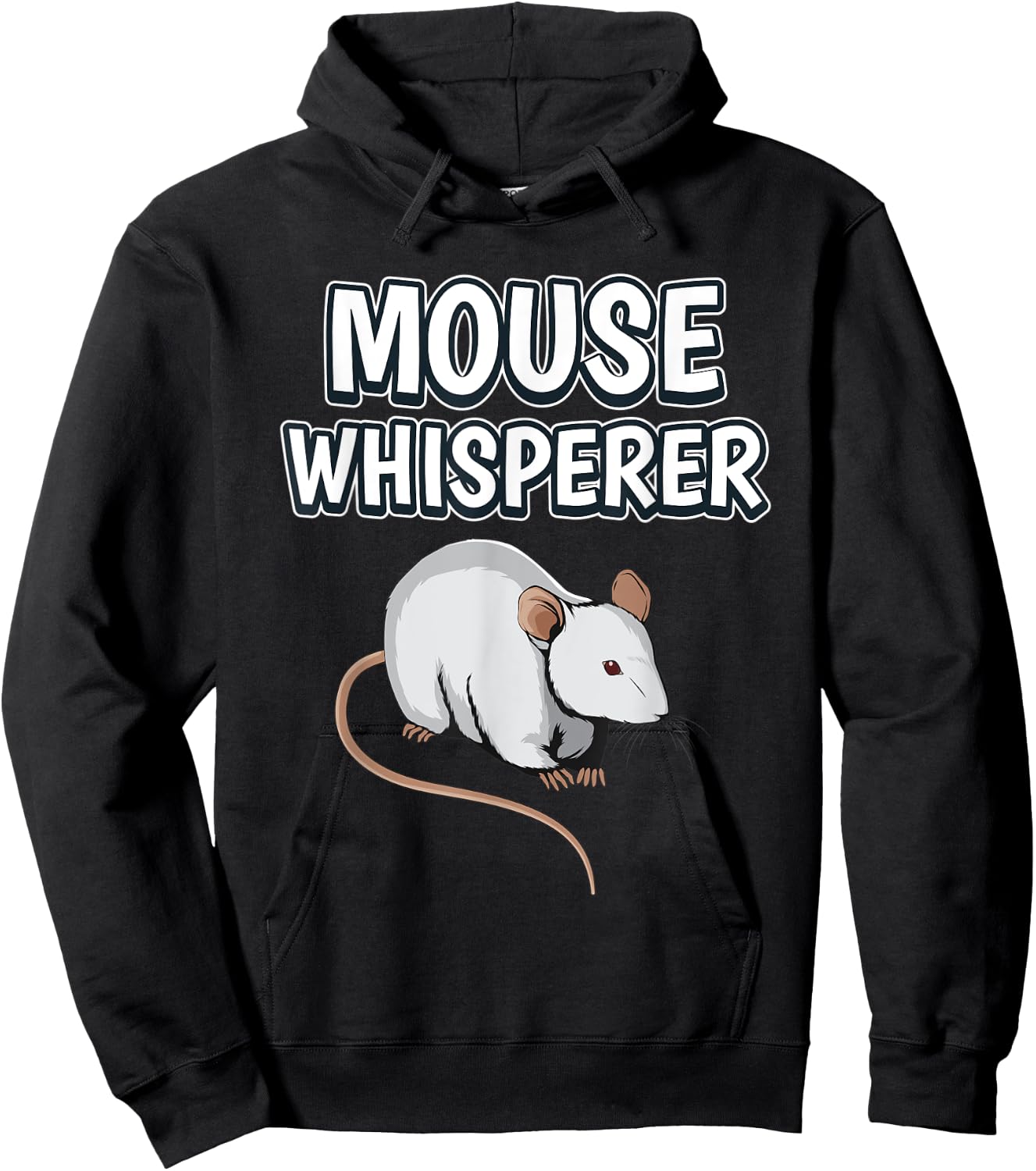 Mouse Whisperer Funny Rodent Quote Mice Hoodie - Hoodie | Black