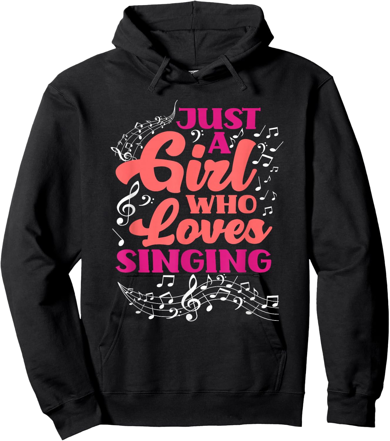 Just A Girl Who Loves Singing Singer Funny Singing Hoodie - Hoodie | Black