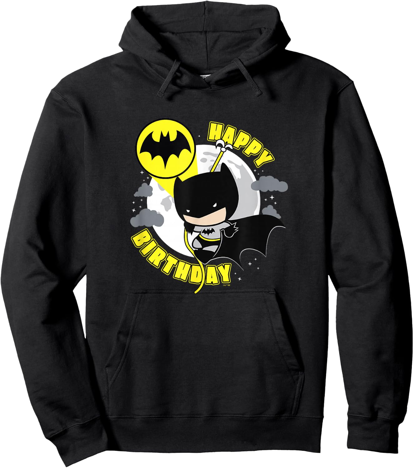 DC Comics Justice League Happy Birthday Chibi Batman Hoodie - Hoodie | Black