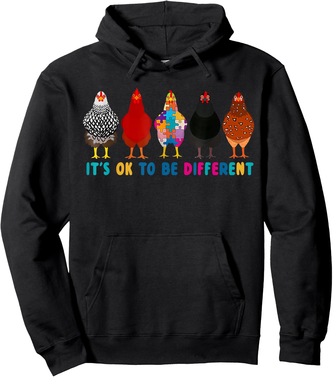 It's ok to be different chickens Hoodie - Hoodie | Black